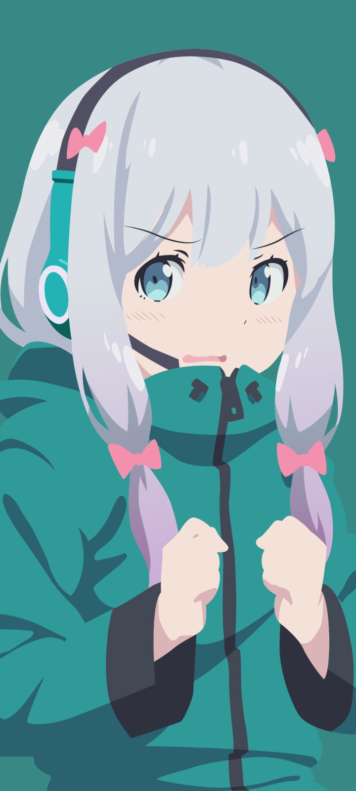 Téléchargez des papiers peints mobile Yeux Bleus, Animé, Cheveux Blancs, Eromanga Sensei, Sagiri Izumi gratuitement.