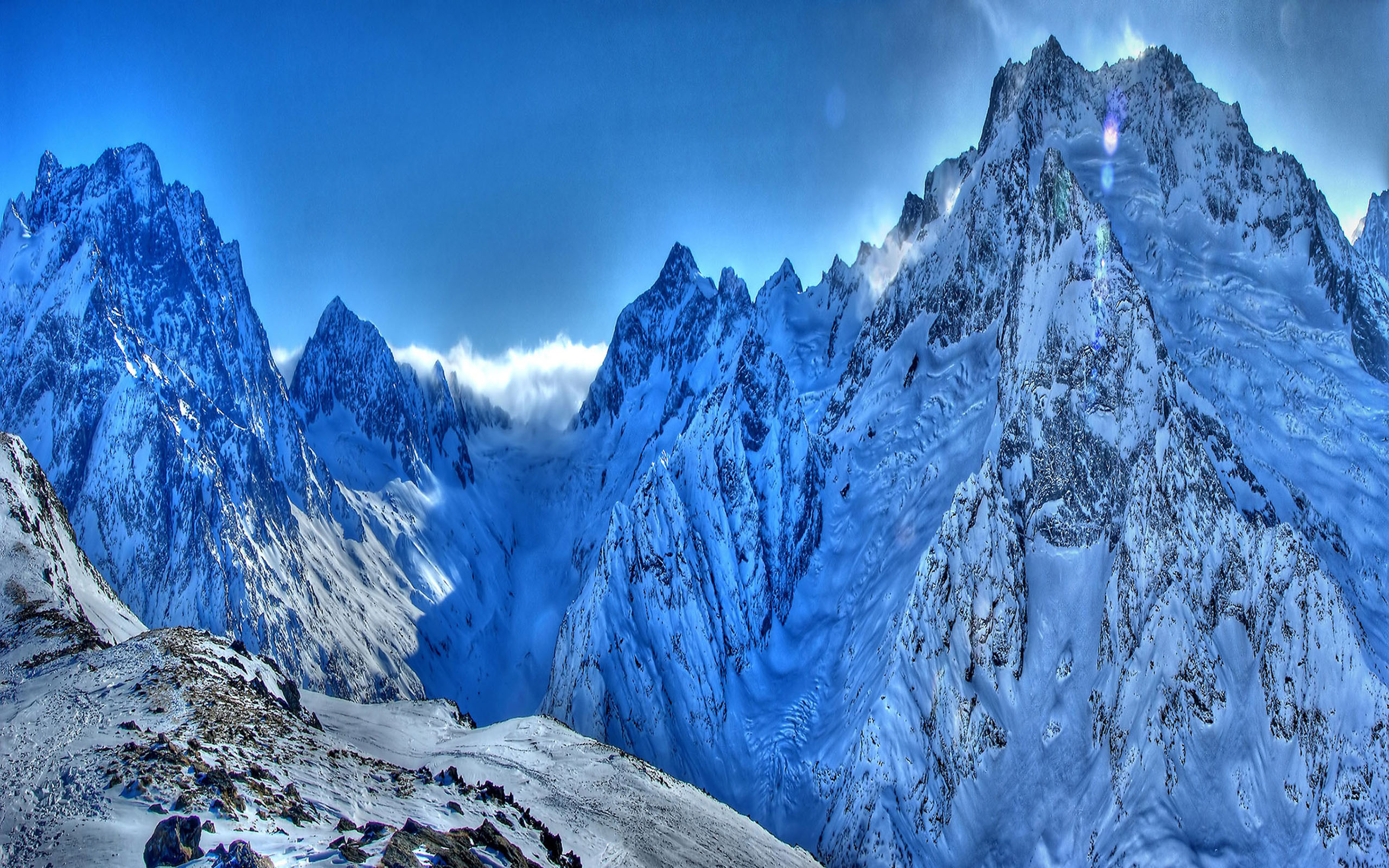 Laden Sie das Winter, Schnee, Gipfel, Gebirge, Berge, Erde/natur-Bild kostenlos auf Ihren PC-Desktop herunter