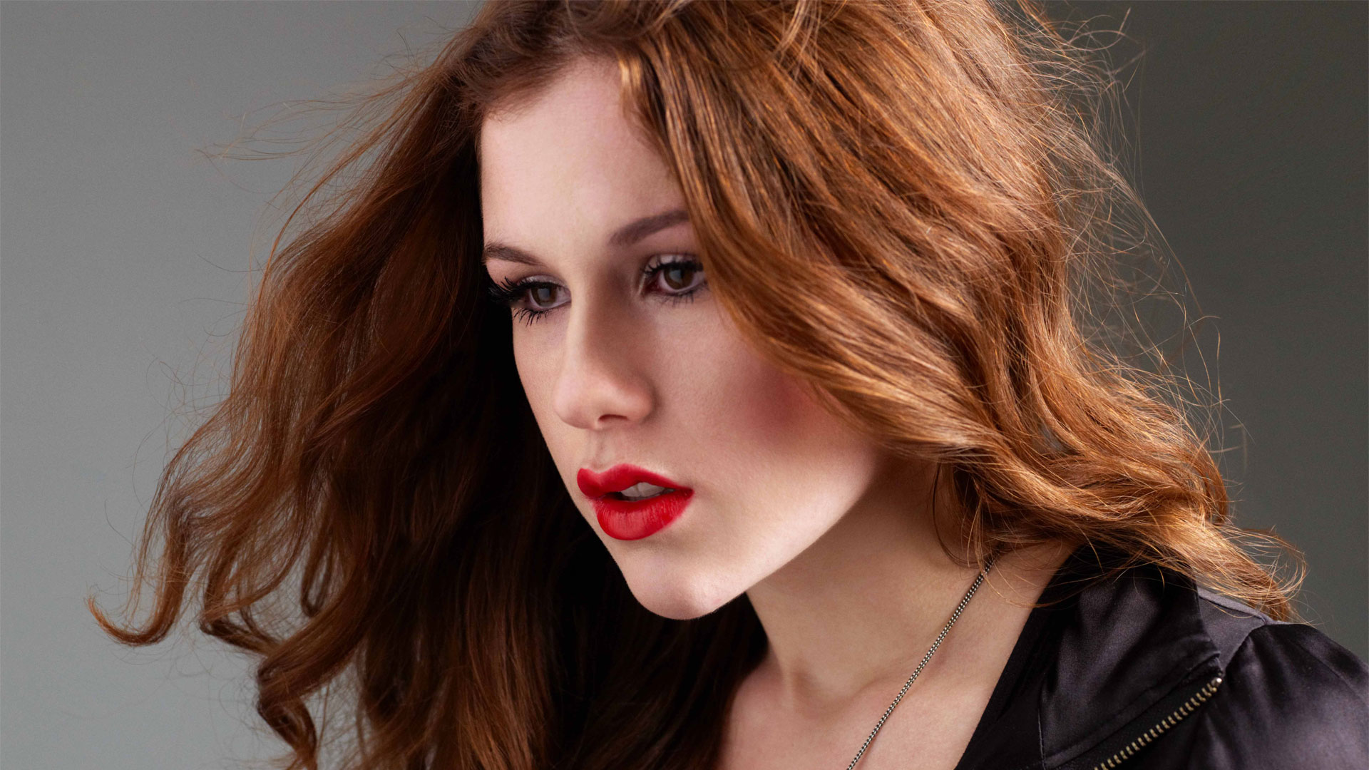 Download mobile wallpaper Music, Redhead, Singer, Face, Lipstick, Katy B for free.