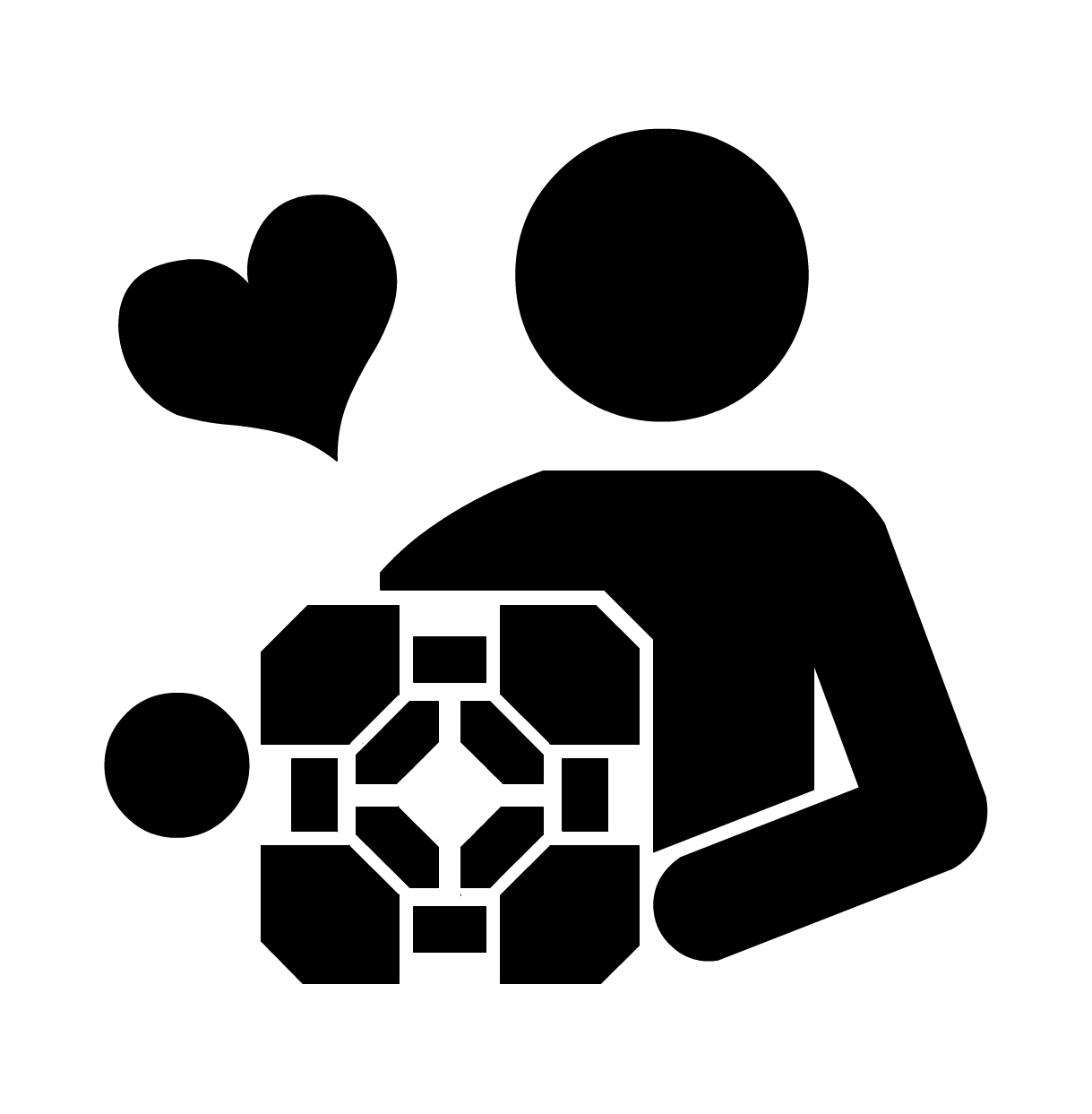Download mobile wallpaper Love, Portal, Video Game, Companion Cube (Portal) for free.