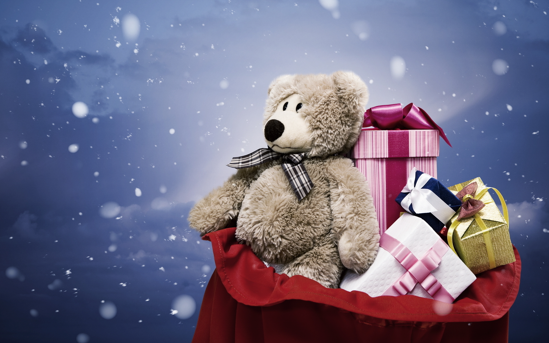 Free download wallpaper Teddy Bear, Christmas, Holiday, Gift on your PC desktop