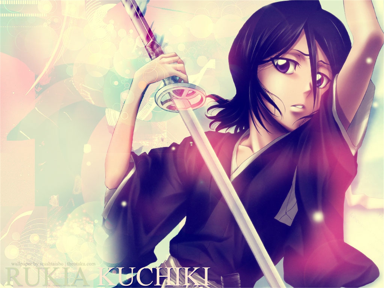 Handy-Wallpaper Bleach, Rukia Kuchiki, Animes kostenlos herunterladen.