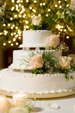 Download mobile wallpaper Food, Wedding, Flower, Rose, Cake for free.