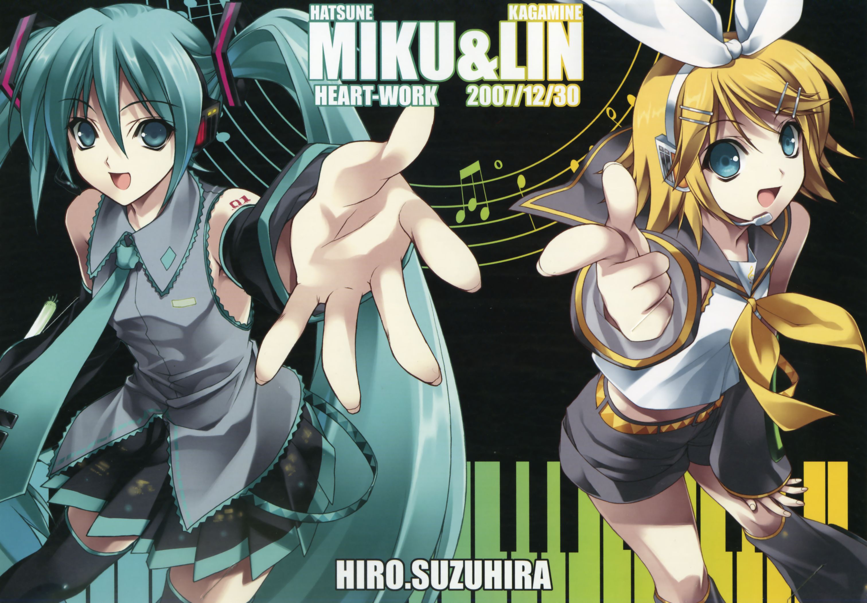 Baixar papel de parede para celular de Anime, Vocaloid, Hatsune Miku, Rin Kagamine gratuito.