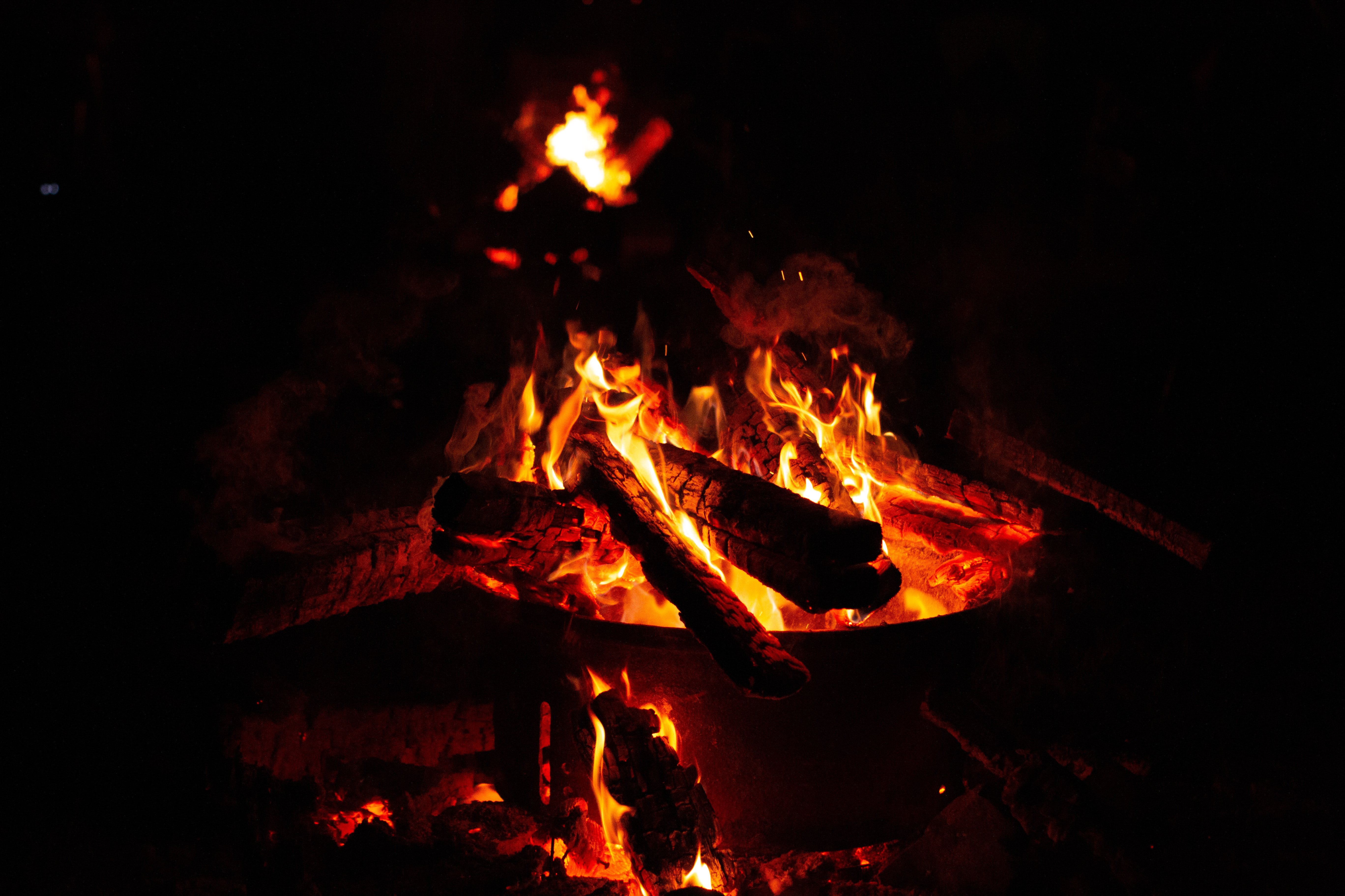Free download wallpaper Flame, Bonfire, Fire, Dark on your PC desktop