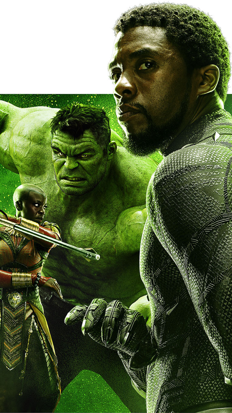 Handy-Wallpaper Hulk, Filme, Rächer, Schwarzer Panther (Marvel Comics), Die Rächer, Avengers: Infinity War, Okoye (Marvel Comics) kostenlos herunterladen.