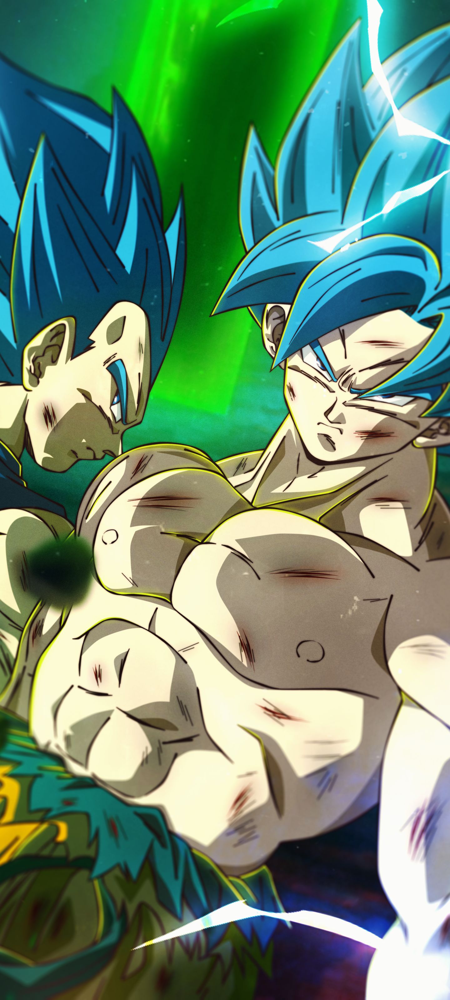 Descarga gratuita de fondo de pantalla para móvil de Esfera Del Dragón, Animado, Goku, Vegeta (Bola De Dragón), Súper Saiyajin Azul, Dragon Ball Super: Broly.