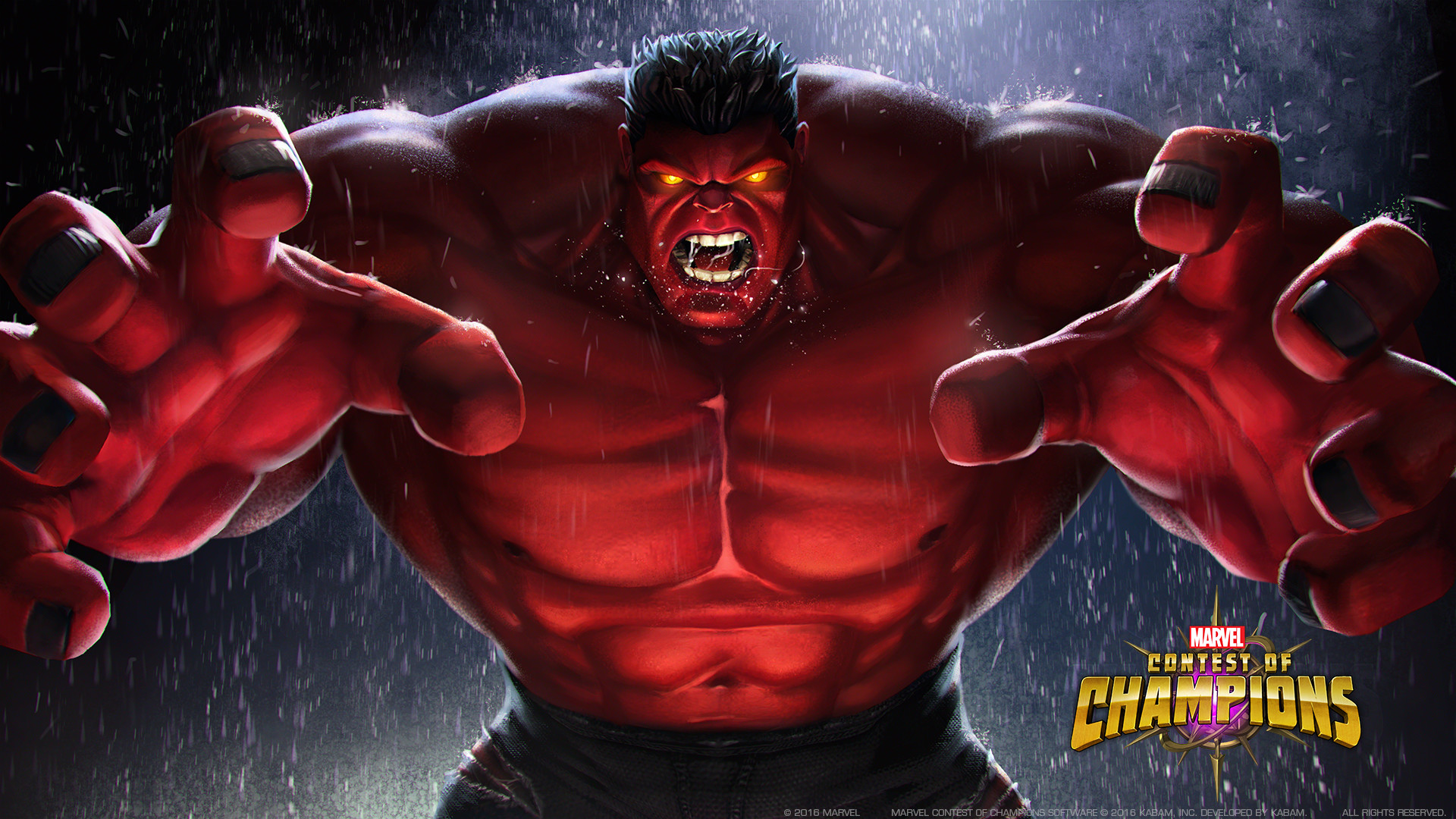 video game, marvel contest of champions, red hulk