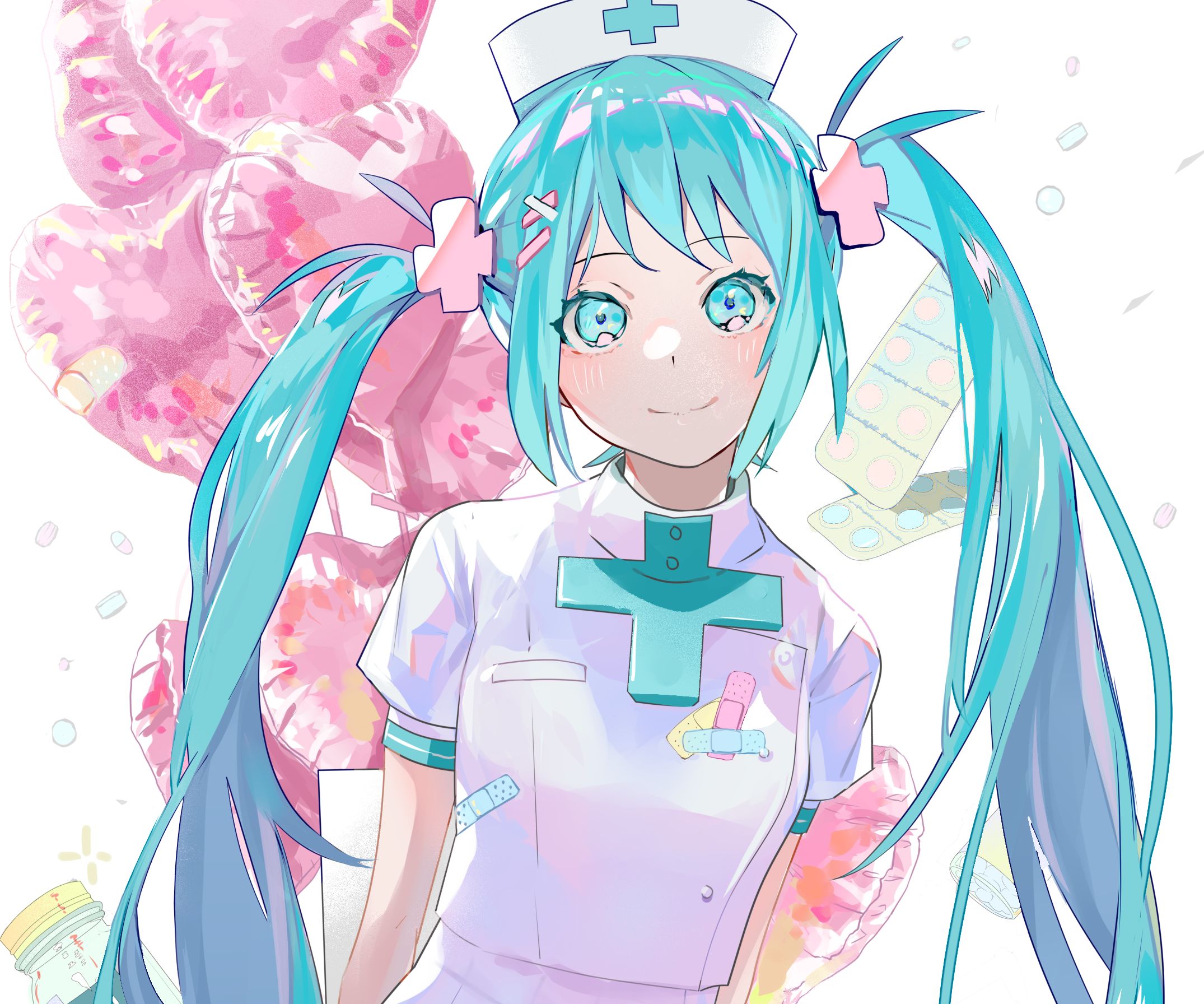1045725 Hintergrundbild herunterladen animes, vocaloid, hatsune miku, krankenschwester - Bildschirmschoner und Bilder kostenlos
