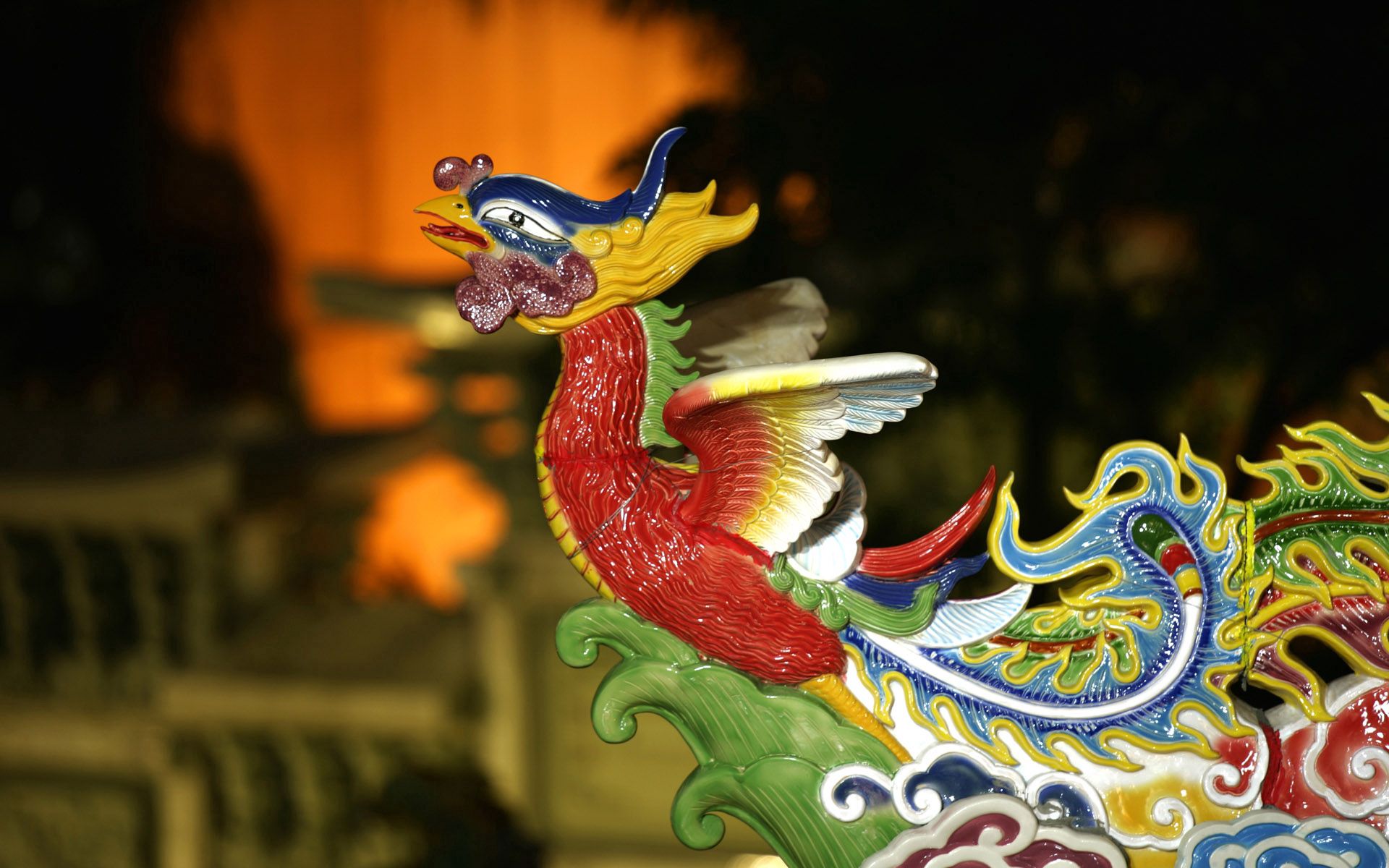 miscellanea, miscellaneous, bird, roof, china, figurines, figures wallpapers for tablet