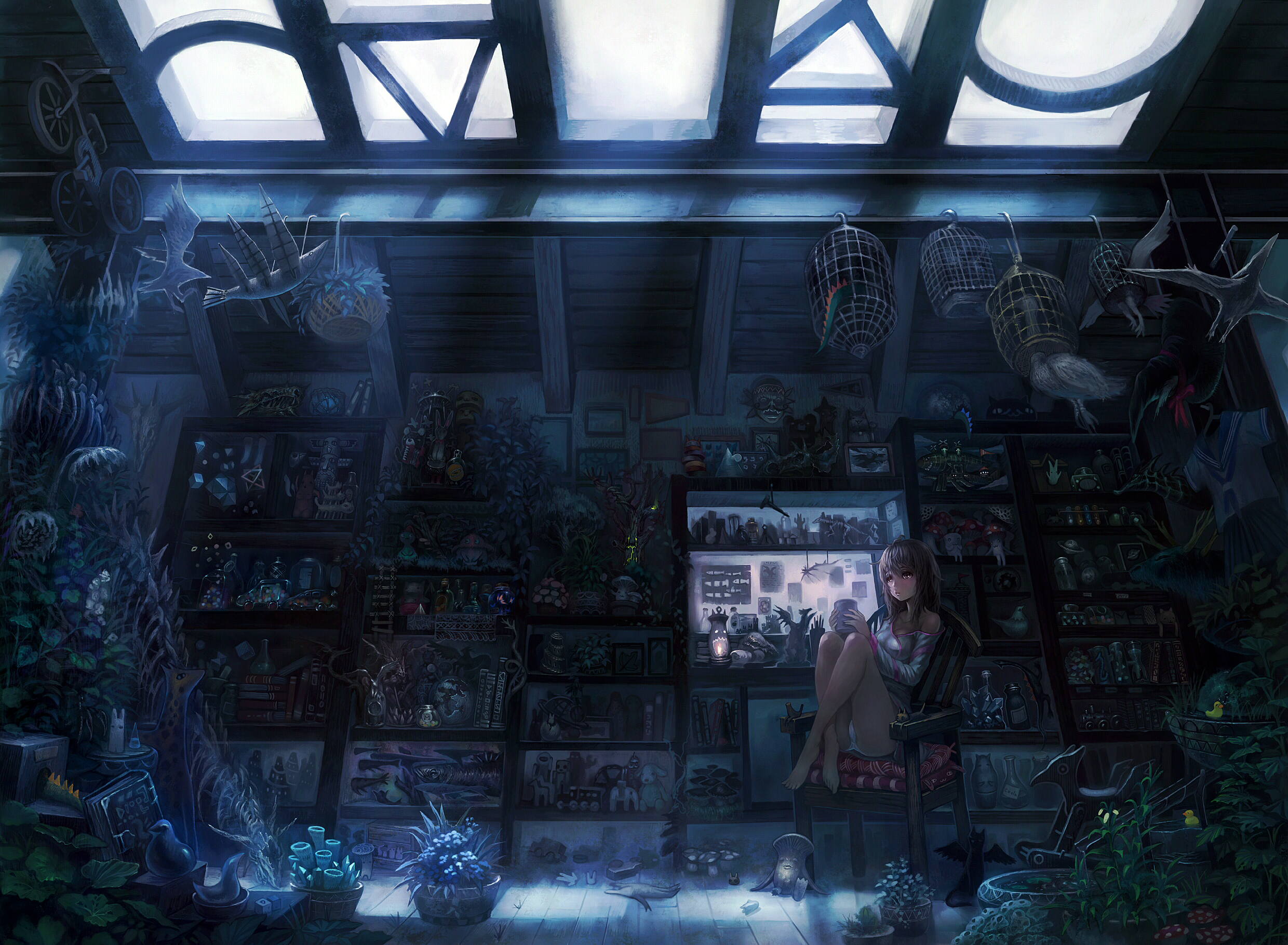 Laden Sie das Zimmer, Animes-Bild kostenlos auf Ihren PC-Desktop herunter