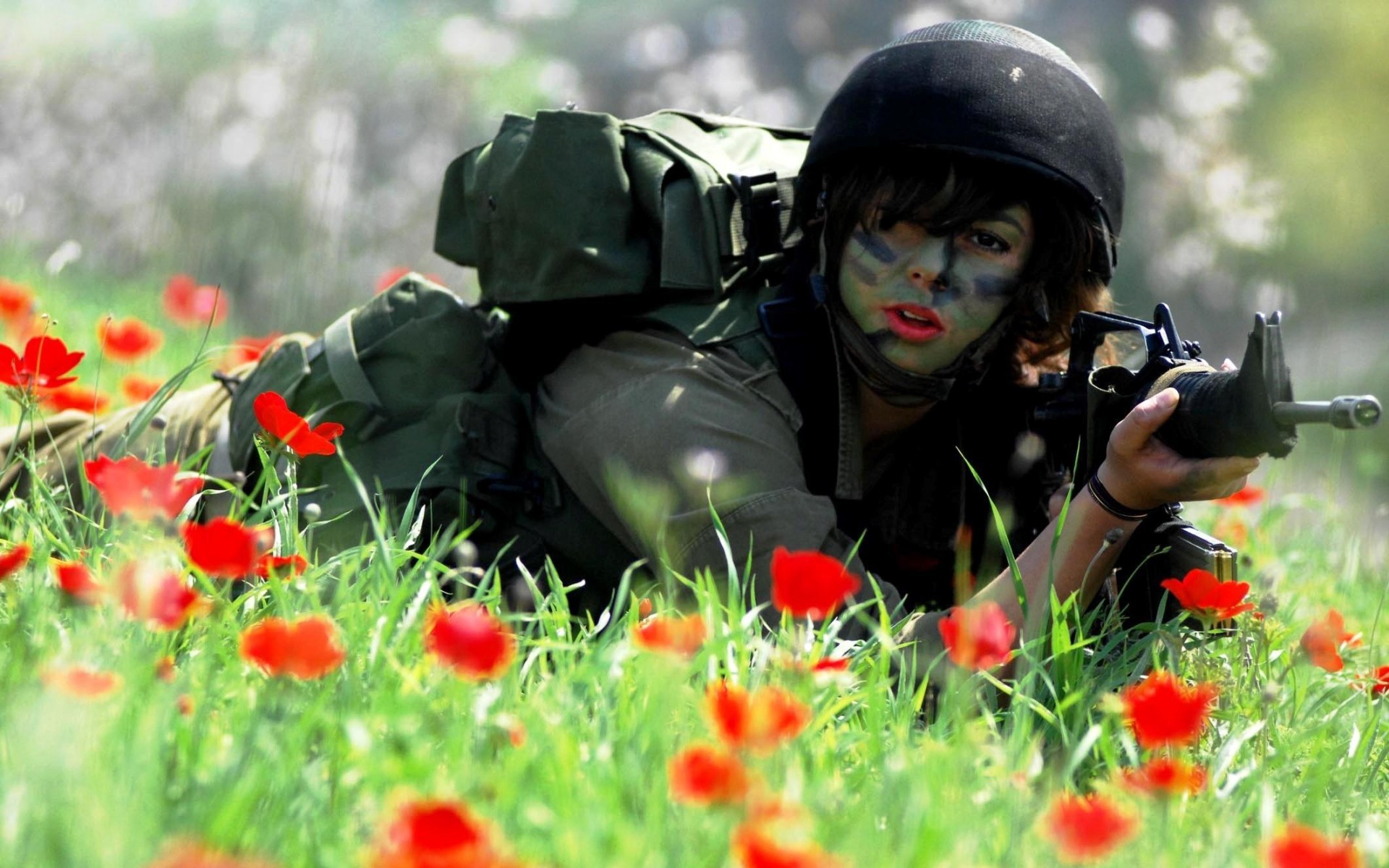 Free download wallpaper Military, Women, Gun on your PC desktop