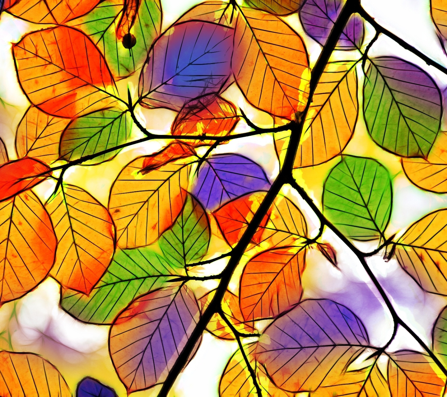Download mobile wallpaper Leaf, Fall, Colors, Artistic for free.