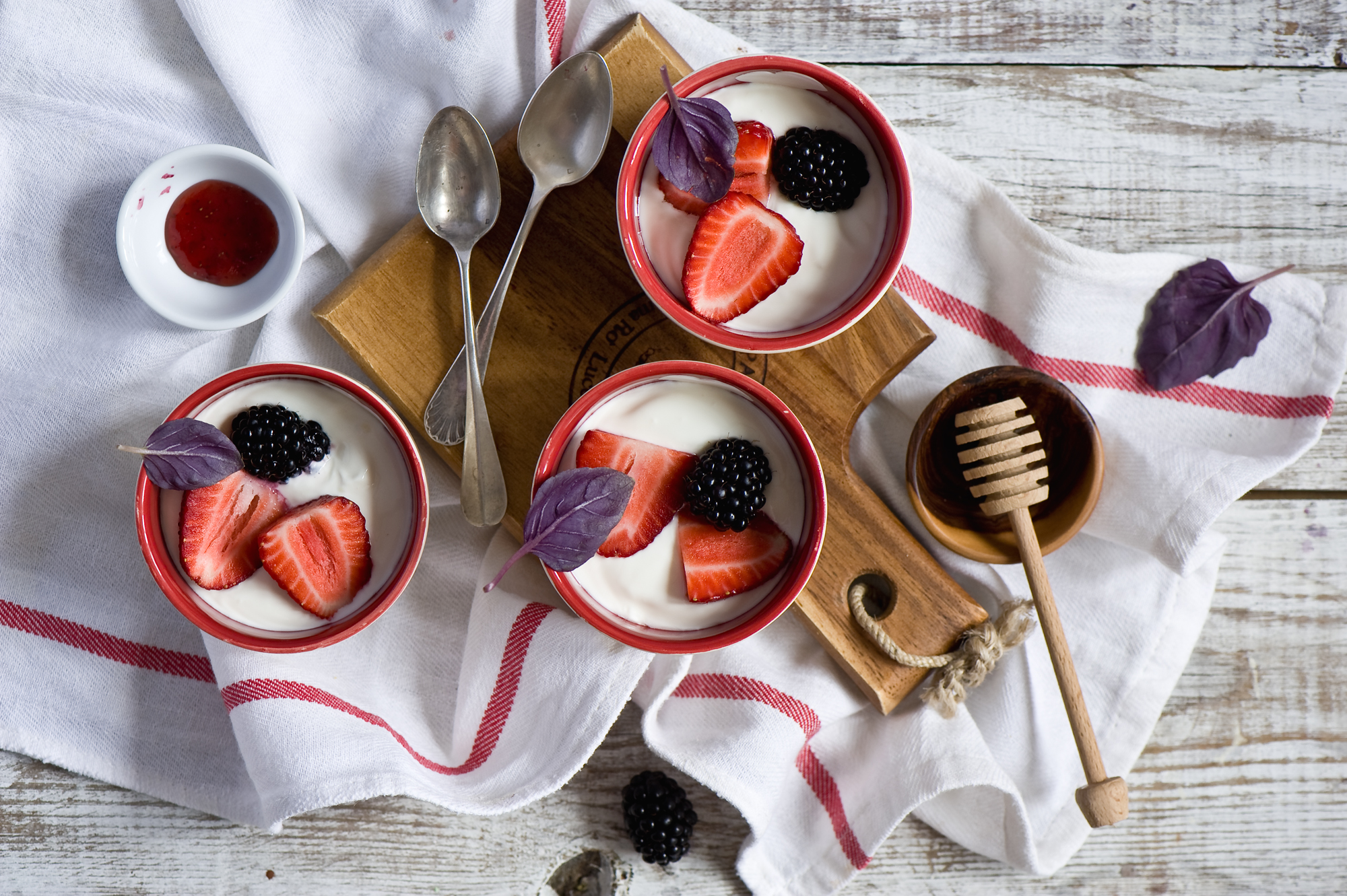 Download mobile wallpaper Food, Strawberry, Dessert, Still Life, Blackberry, Berry, Yogurt for free.