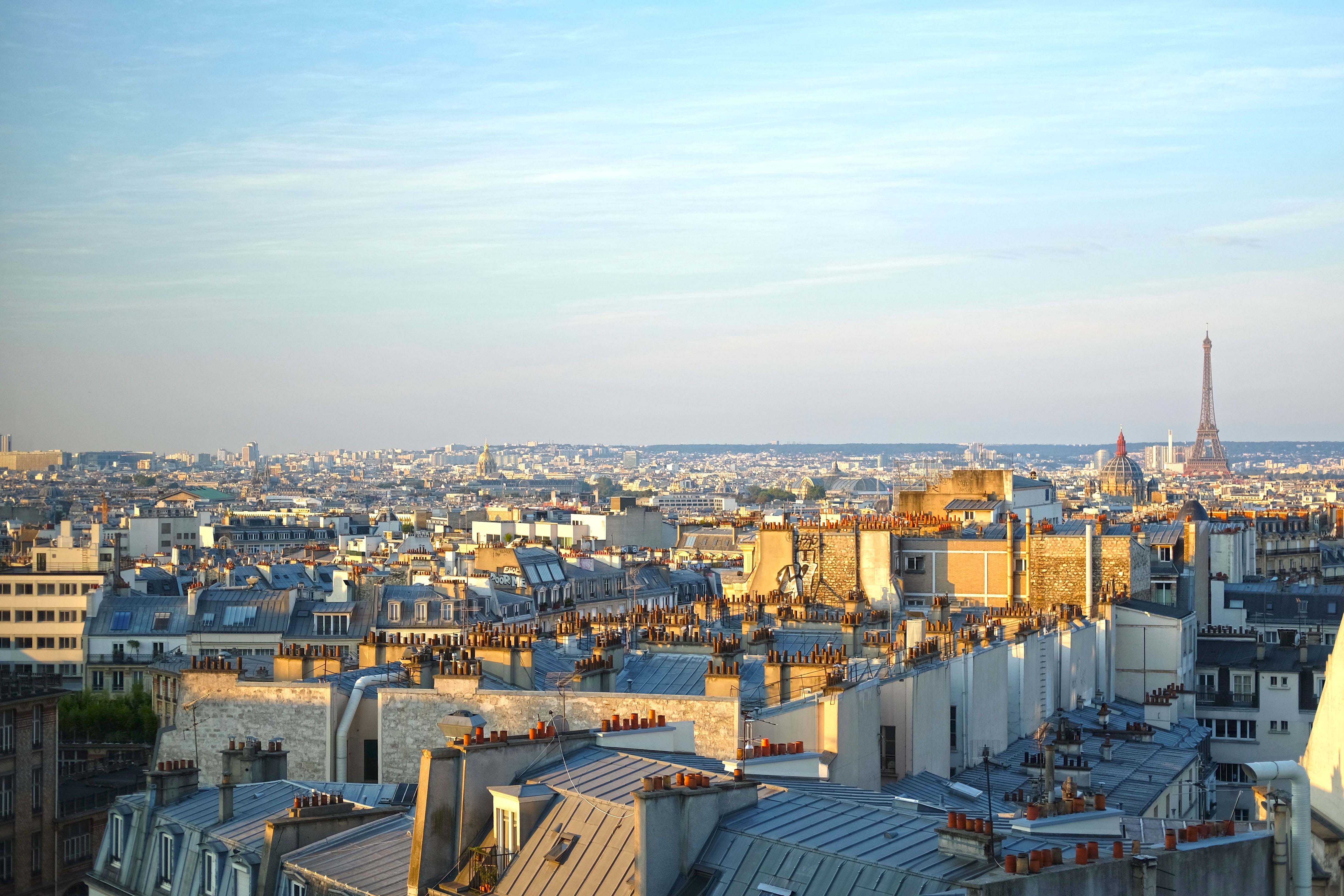98483 скачать картинку париж, города, эйфелева башня, панорама - обои и заставки бесплатно