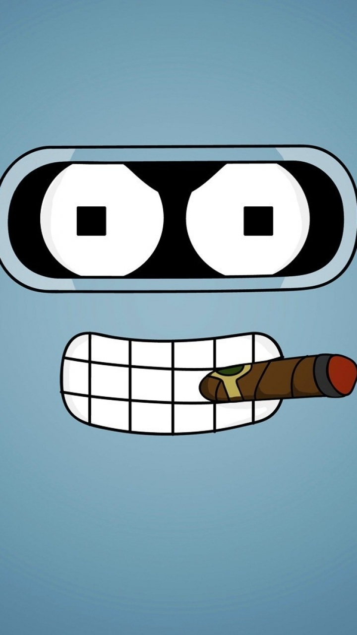 Download mobile wallpaper Cartoon, Futurama, Tv Show, Bender (Futurama), Smoking for free.