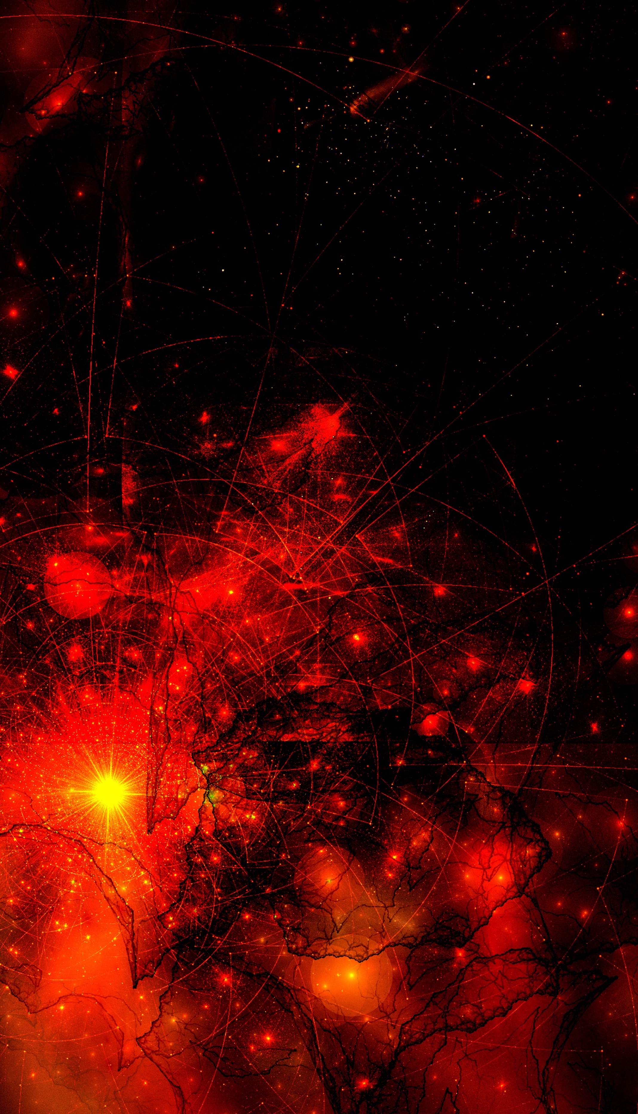 PCデスクトップに赤い, 黒い, 間, スペース, 星, 銀河, 抽象, 宇宙画像を無料でダウンロード