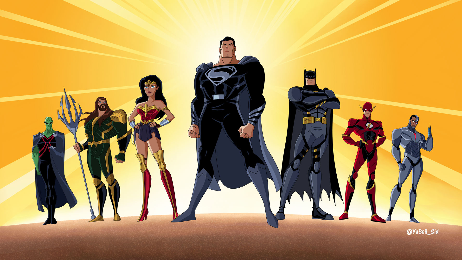 Скачати мобільні шпалери Бетмен, Супермен, Спалах, Телешоу, Аквамен, Чудова Жінка, Кіборг (Dc Comics), Марсіанський Мисливець На Людей, Ліга Справедливості, Баррі Аллен, Ліга Справедливості: Без Кордонів, Ліга Справедливості Зака Снайдера безкоштовно.