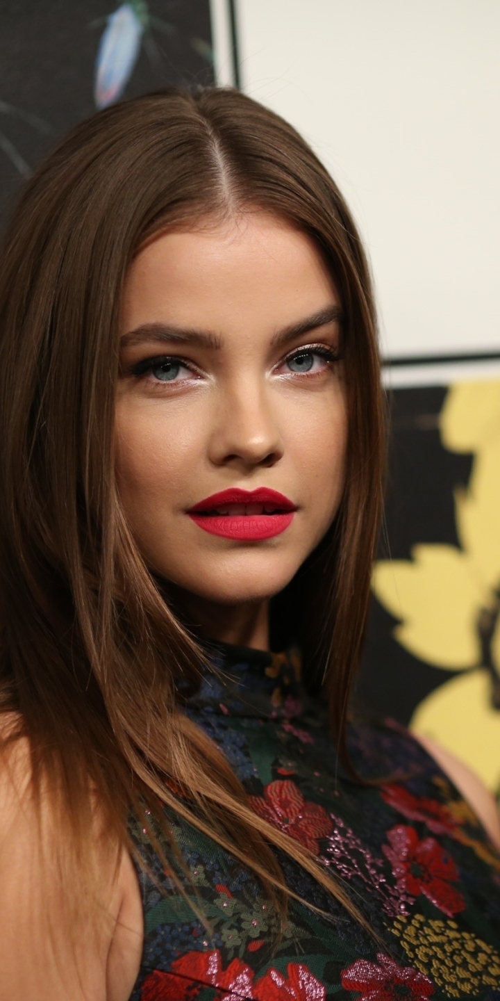 Download mobile wallpaper Brunette, Model, Blue Eyes, Celebrity, Lipstick, Barbara Palvin, Hungarian for free.