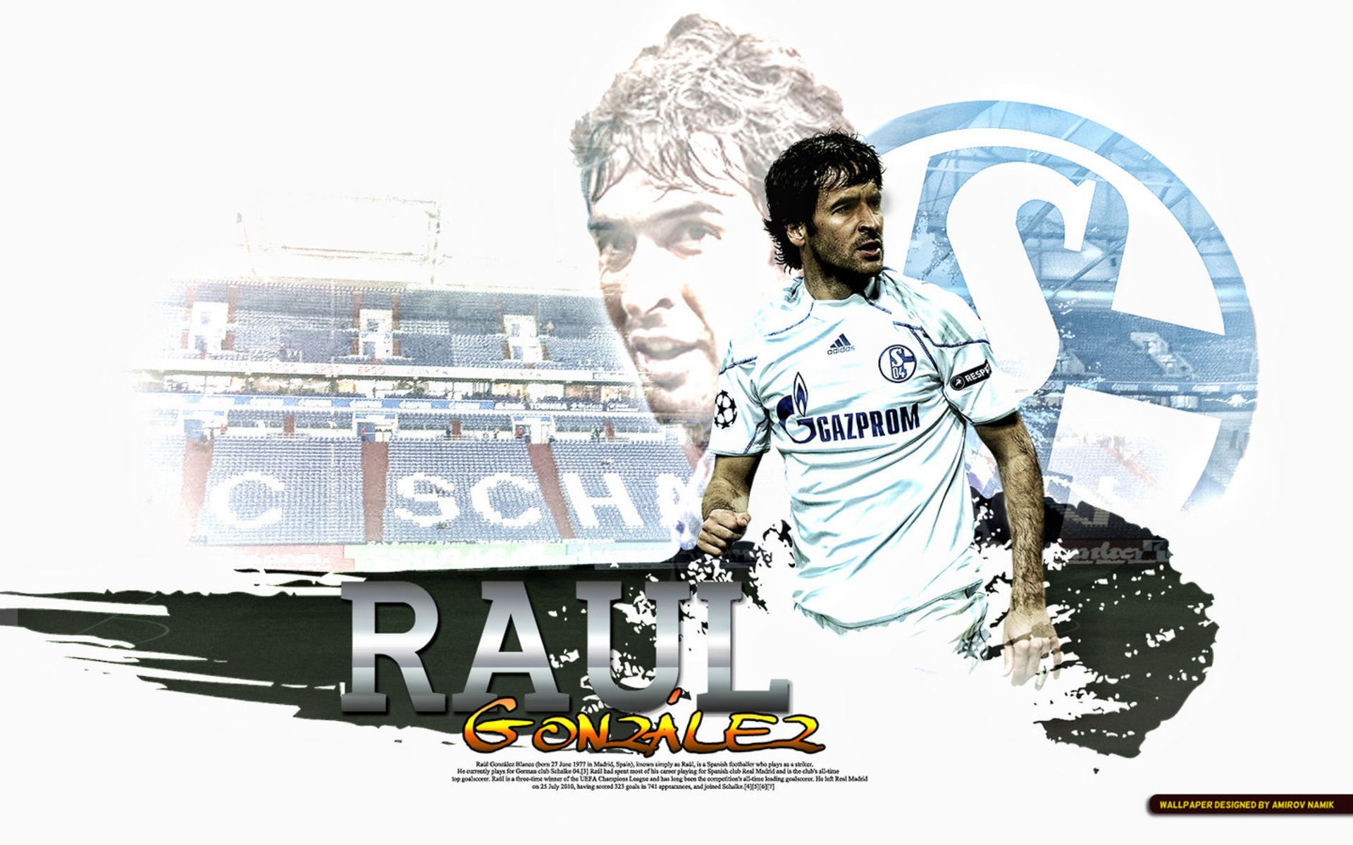 Téléchargez des papiers peints mobile Des Sports, Football, Raúl González Blanco, Fc Schalke 04 gratuitement.