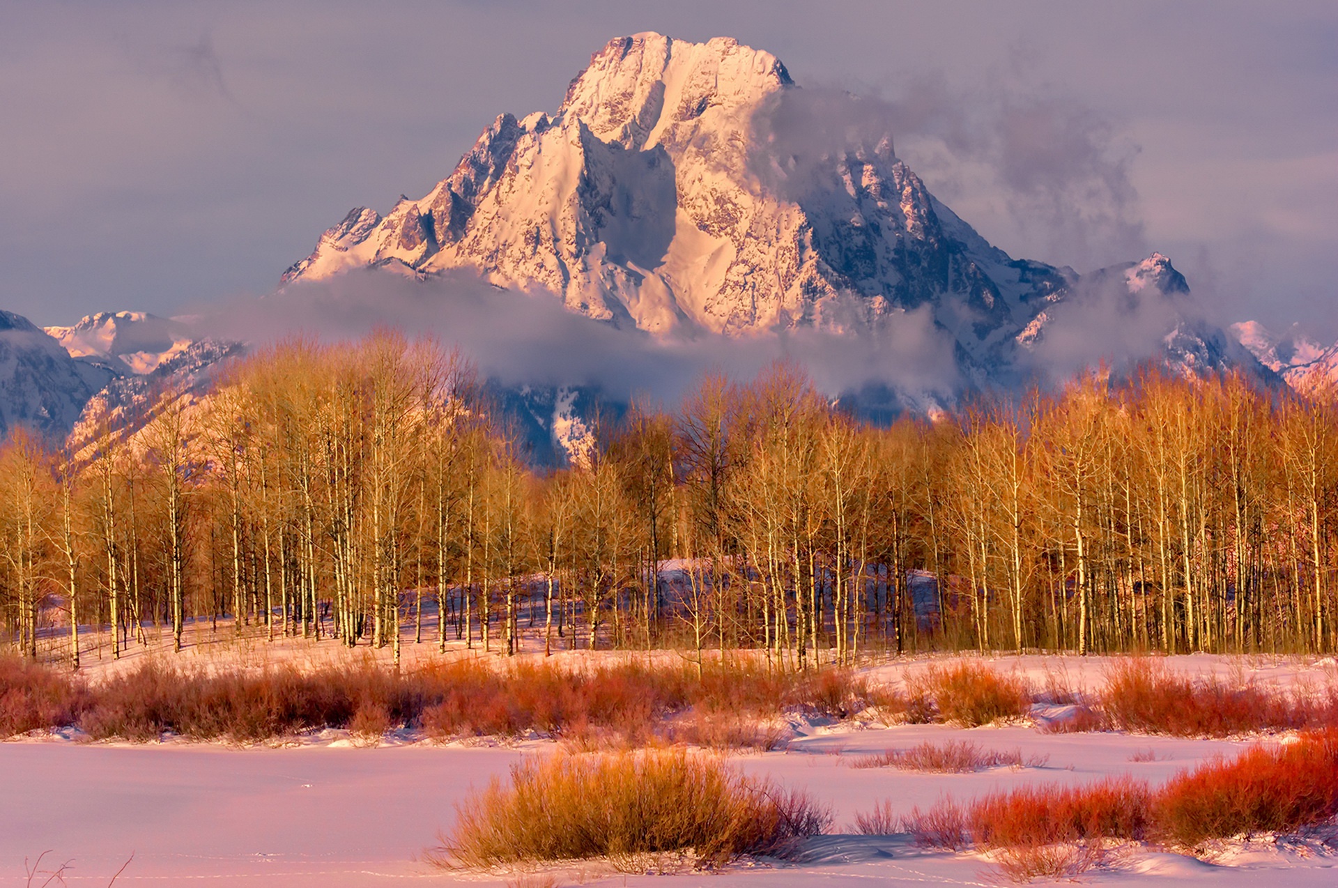 Téléchargez gratuitement l'image Hiver, Montagnes, Montagne, Arbre, Brouillard, La Nature, Terre/nature, Neiger sur le bureau de votre PC