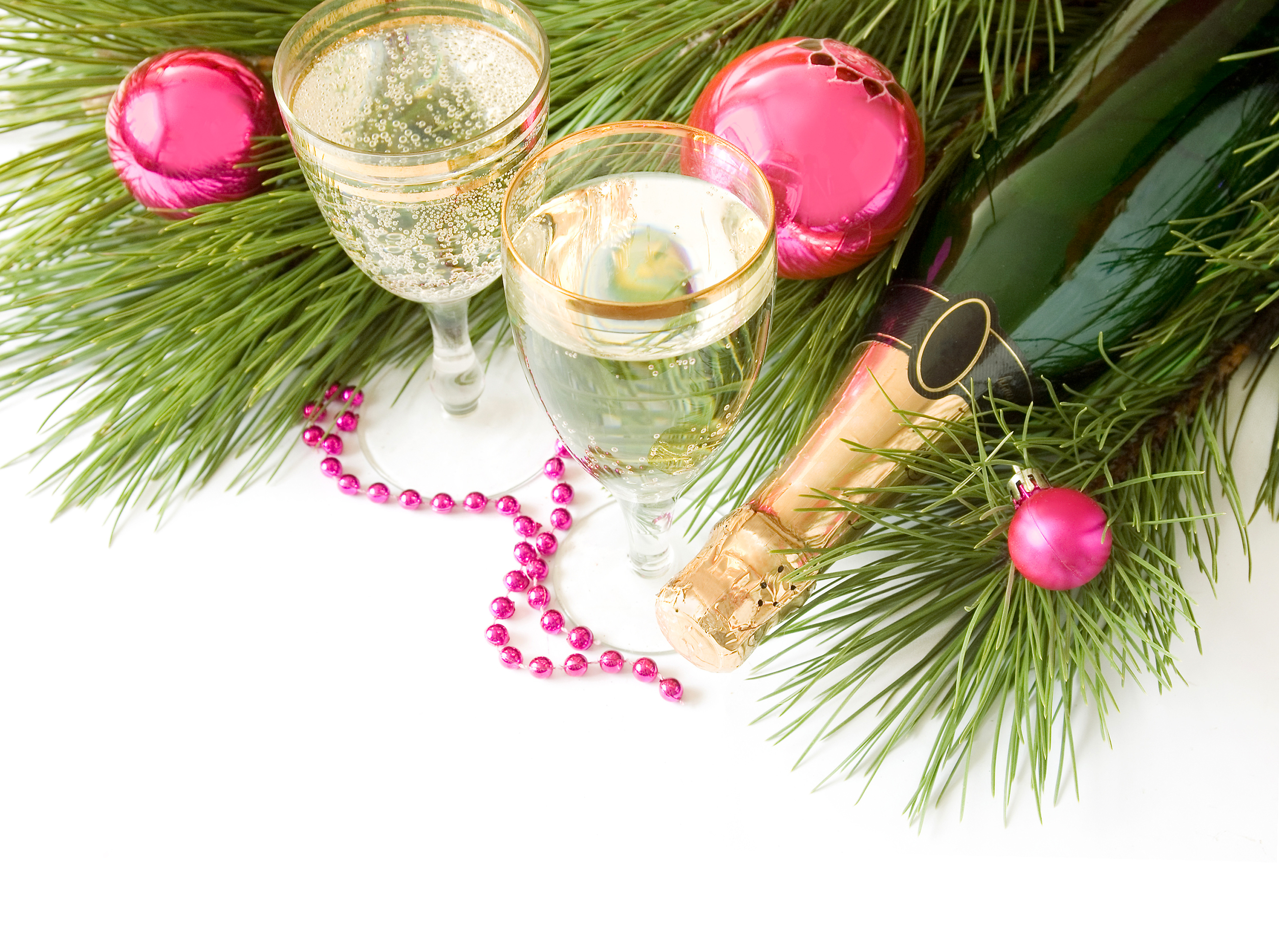 holiday, christmas, champagne, christmas ornaments, glass