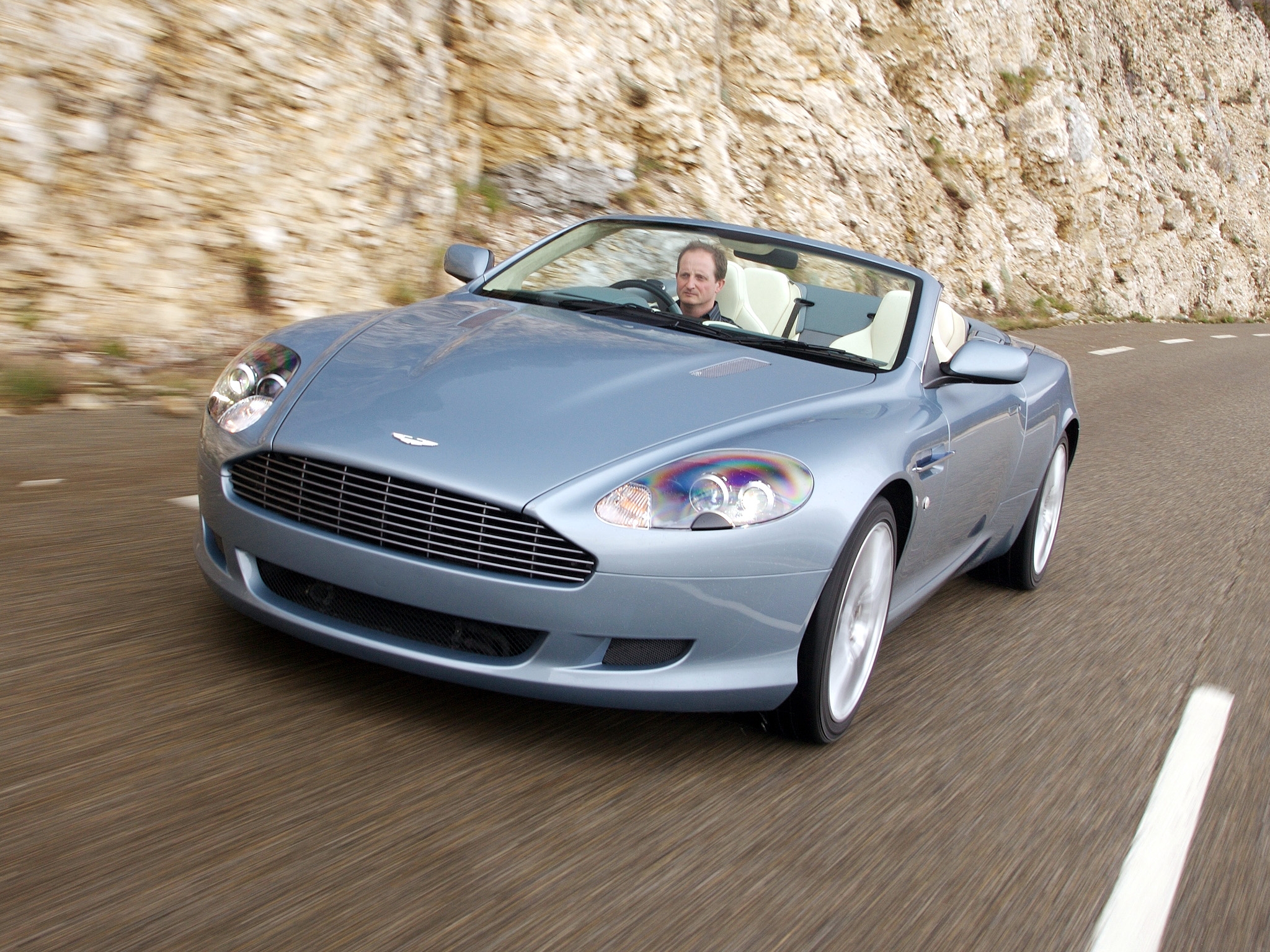 sports, auto, aston martin, cars, blue, front view, speed, 2004, db9