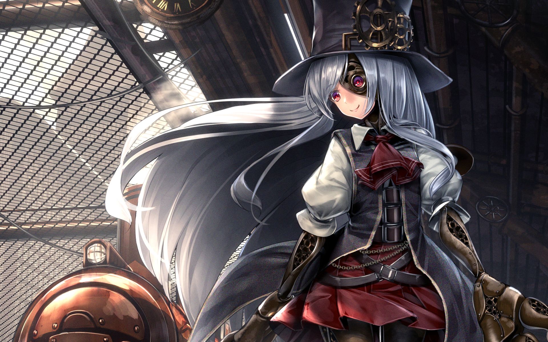 Download mobile wallpaper Anime, Steampunk, Touhou for free.