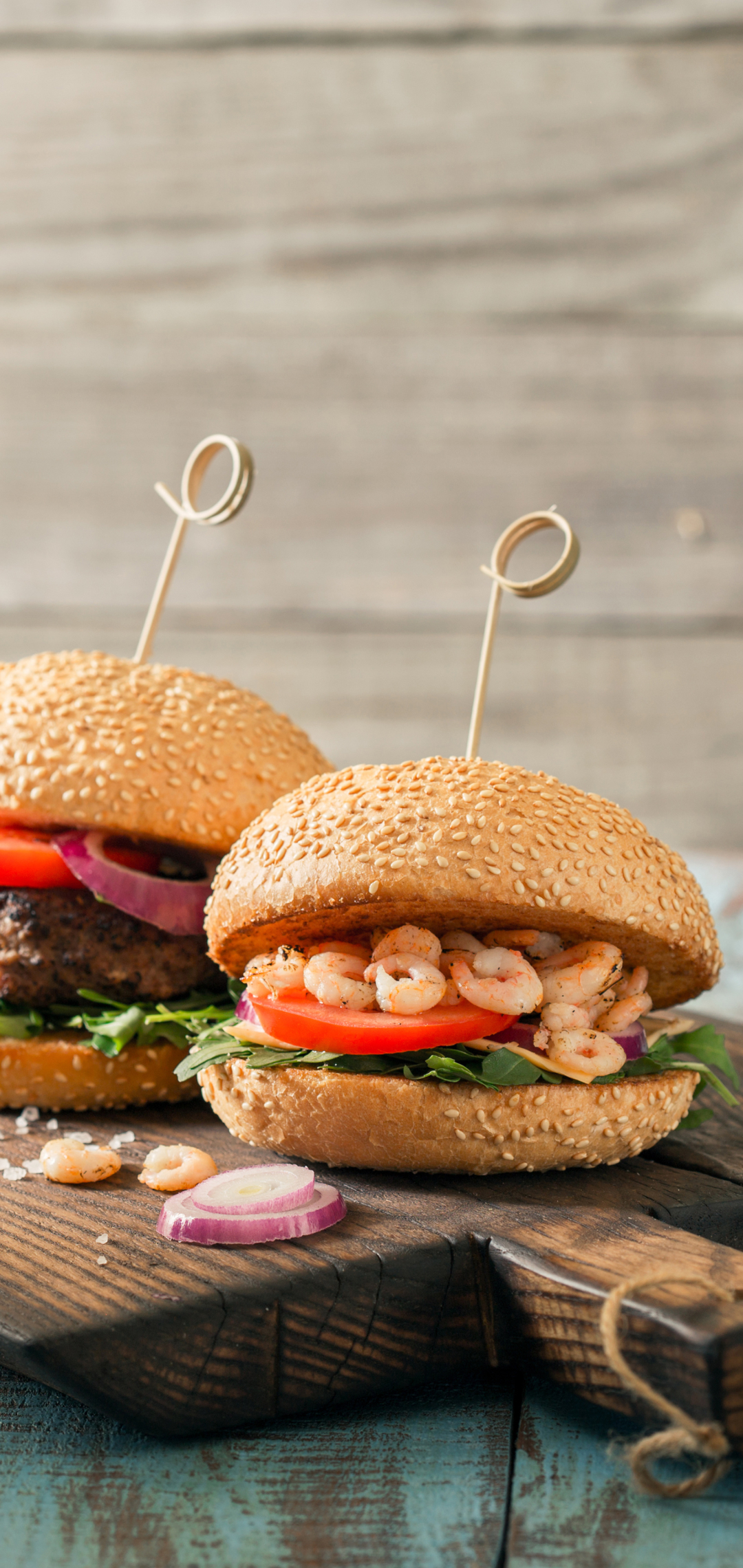 Descarga gratuita de fondo de pantalla para móvil de Naturaleza Muerta, Hamburguesa, Alimento, Bodegón.