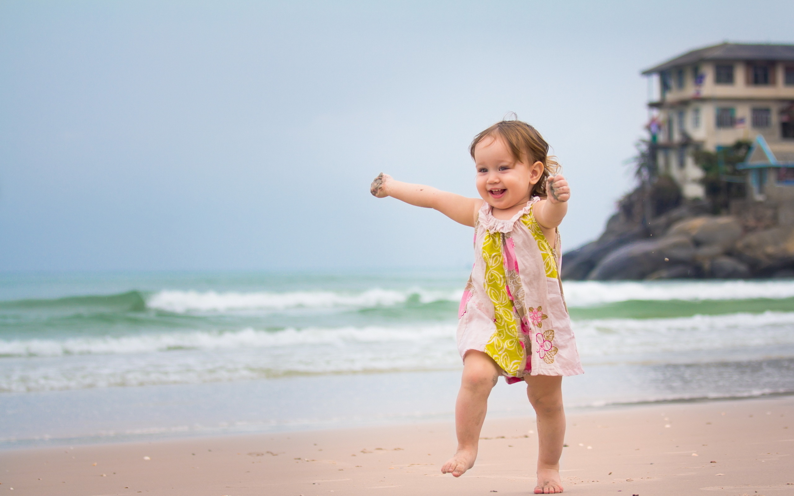 Laden Sie das Strand, Ozean, Süß, Kind, Stimmung, Welle, Fotografie, Baby-Bild kostenlos auf Ihren PC-Desktop herunter