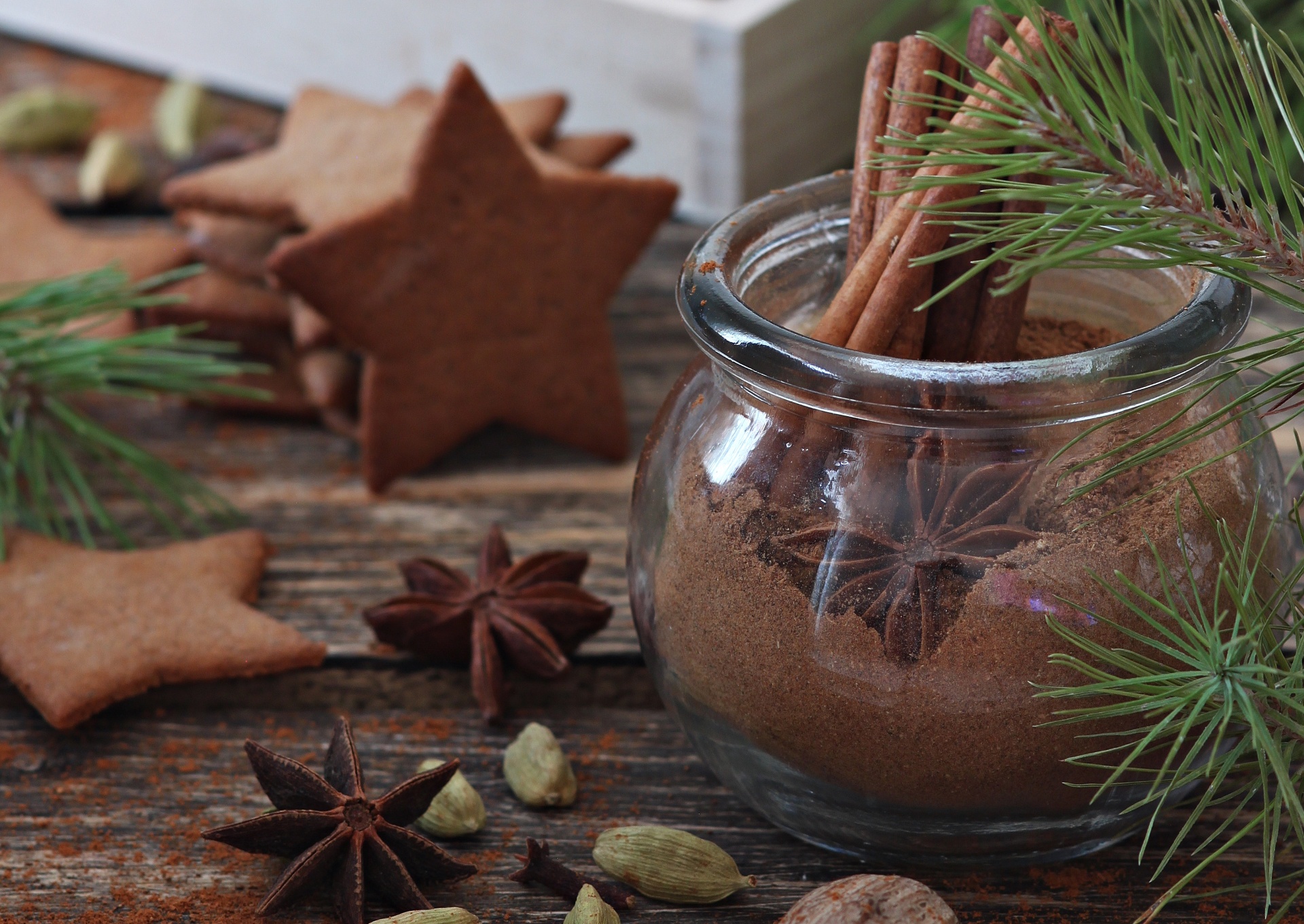 Download mobile wallpaper Food, Still Life, Cinnamon, Cookie, Herbs And Spices, Star Anise for free.