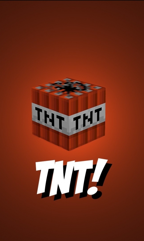 Download mobile wallpaper Minecraft, Video Game, Orange (Color), Tnt for free.