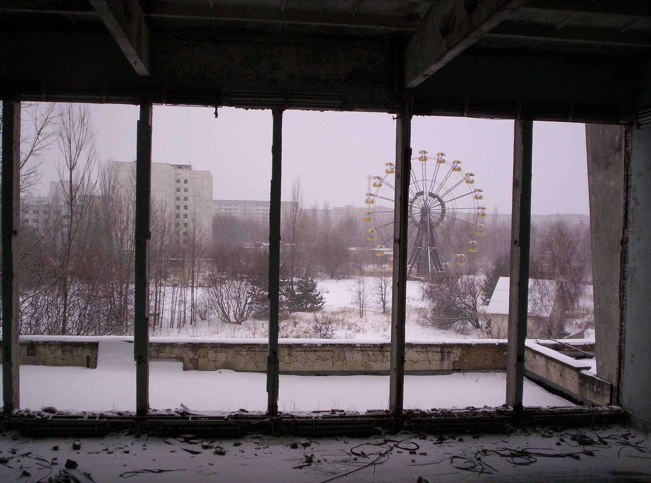 1075195 Hintergrundbild herunterladen menschengemacht, tschernobyl, vergnügungspark pripjat, ruinen, winter - Bildschirmschoner und Bilder kostenlos