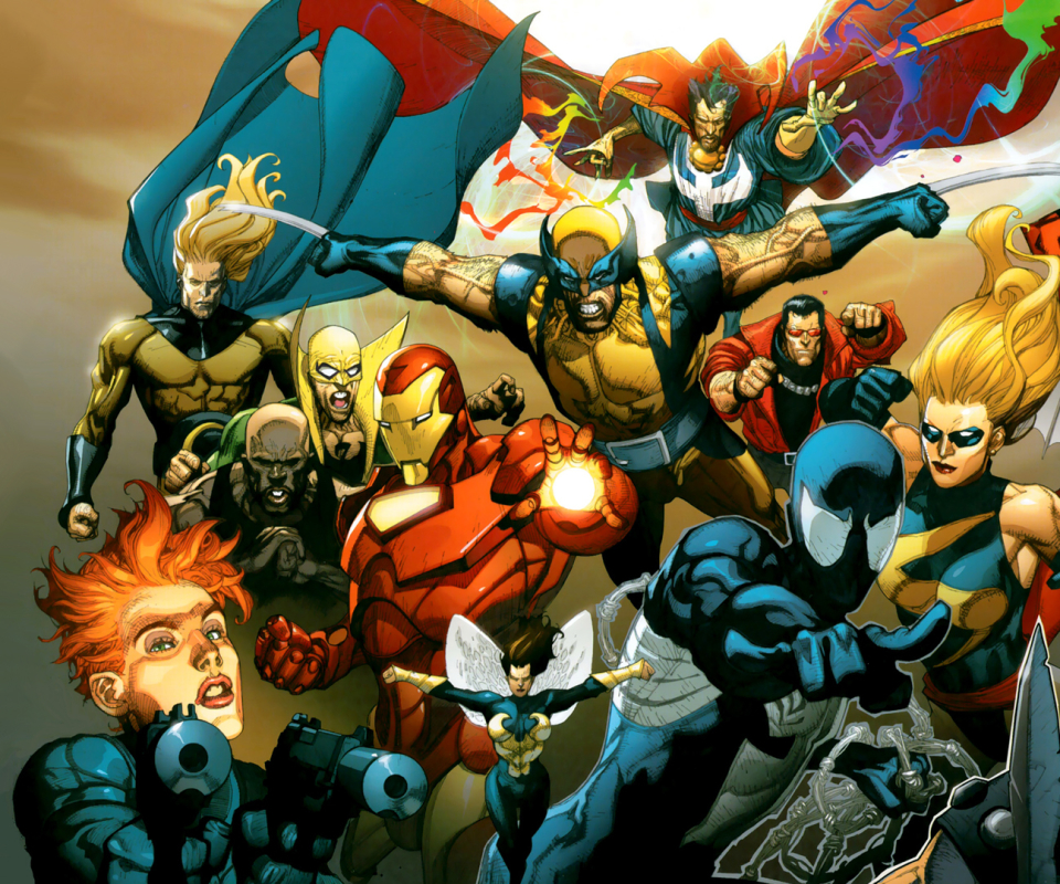 Free download wallpaper Iron Man, Wolverine, Comics, Iron Fist (Marvel Comics), Marvel Comics on your PC desktop