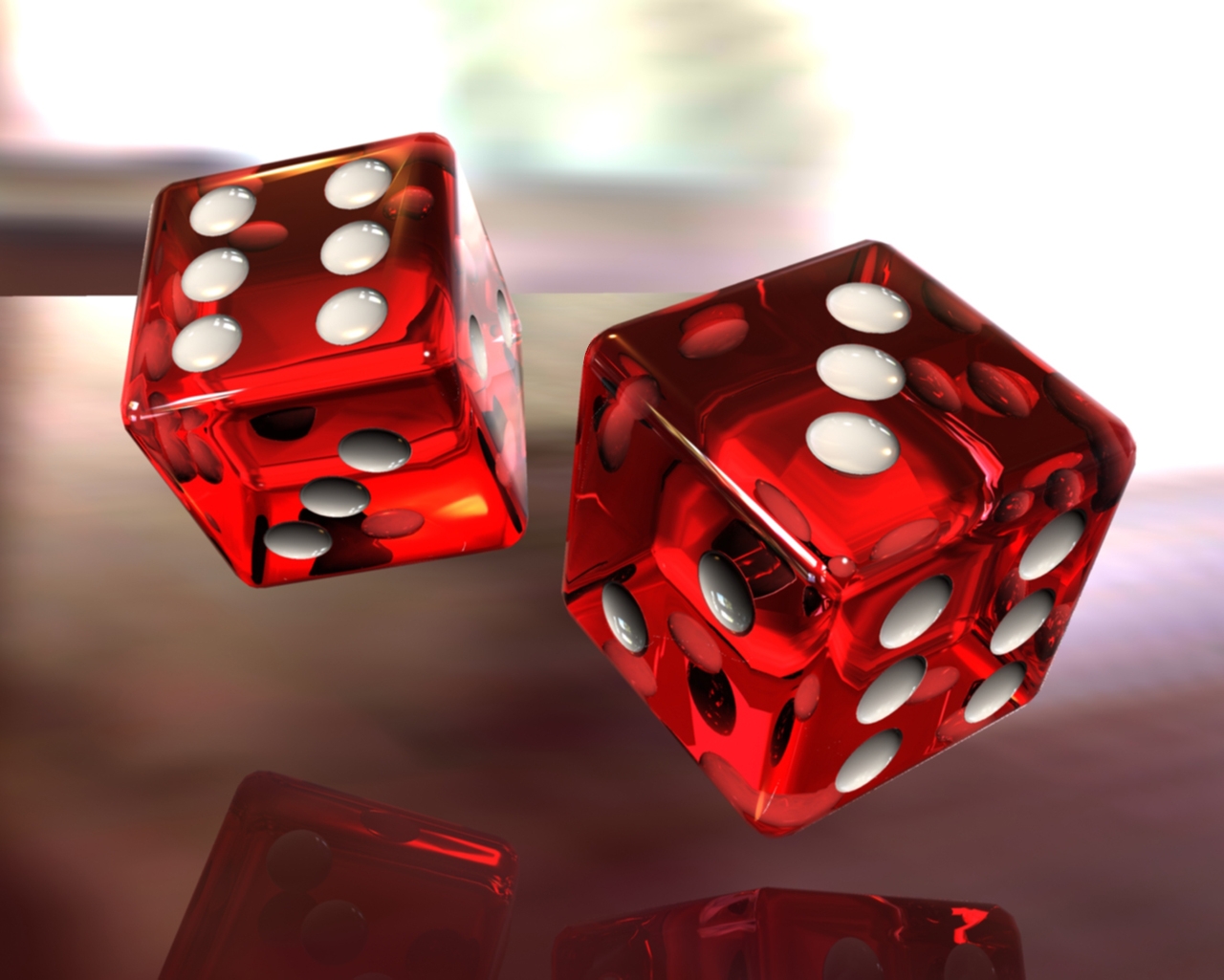 glass, white, game, 3d, dice, red, cube, bones