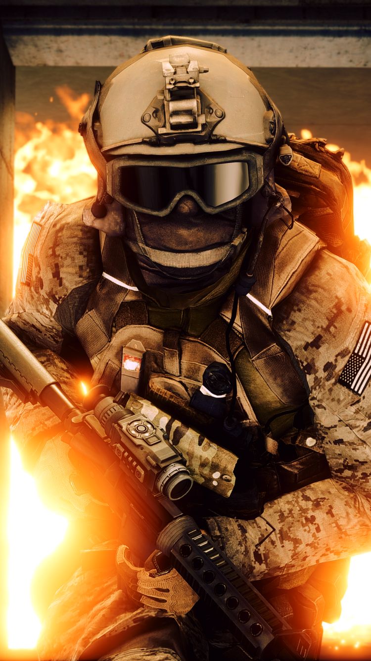 Скачати мобільні шпалери Зброя, Солдат, Відеогра, Поле Битви, Battlefield 4 безкоштовно.