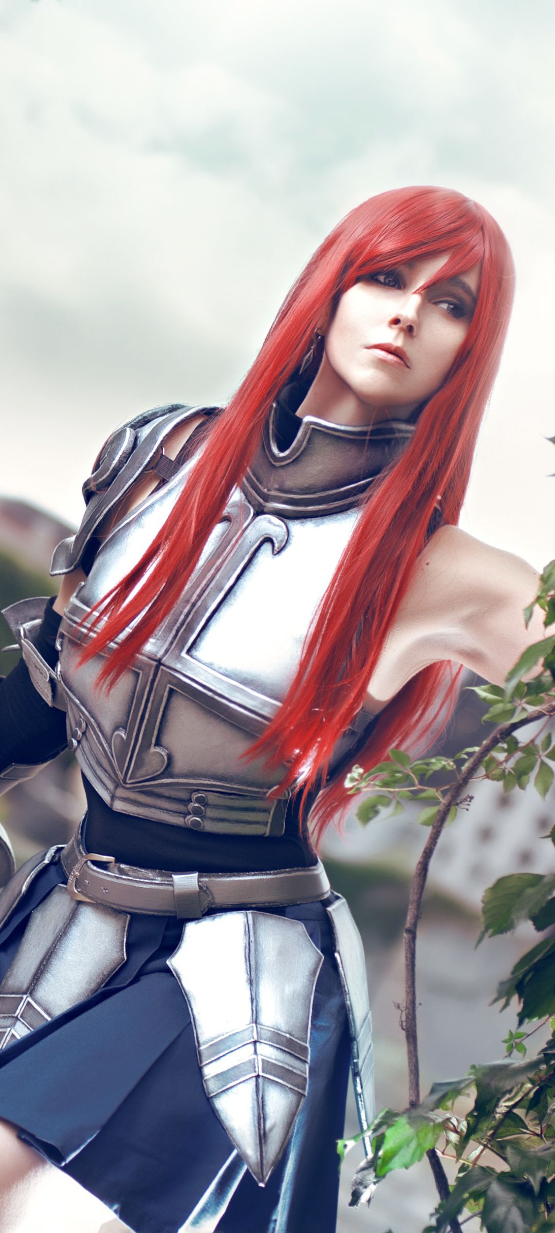 Download mobile wallpaper Knight, Women, Armor, Red Hair, Cosplay, Fairy Tail, Erza Scarlet for free.