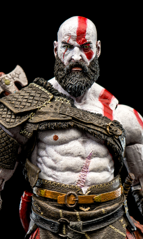 Download mobile wallpaper God Of War, Figurine, Video Game, Kratos (God Of War), God Of War (2018) for free.