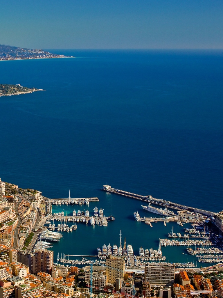 Handy-Wallpaper Landschaft, Städte, Stadt, Ozean, Monaco, Menschengemacht, Großstadt kostenlos herunterladen.