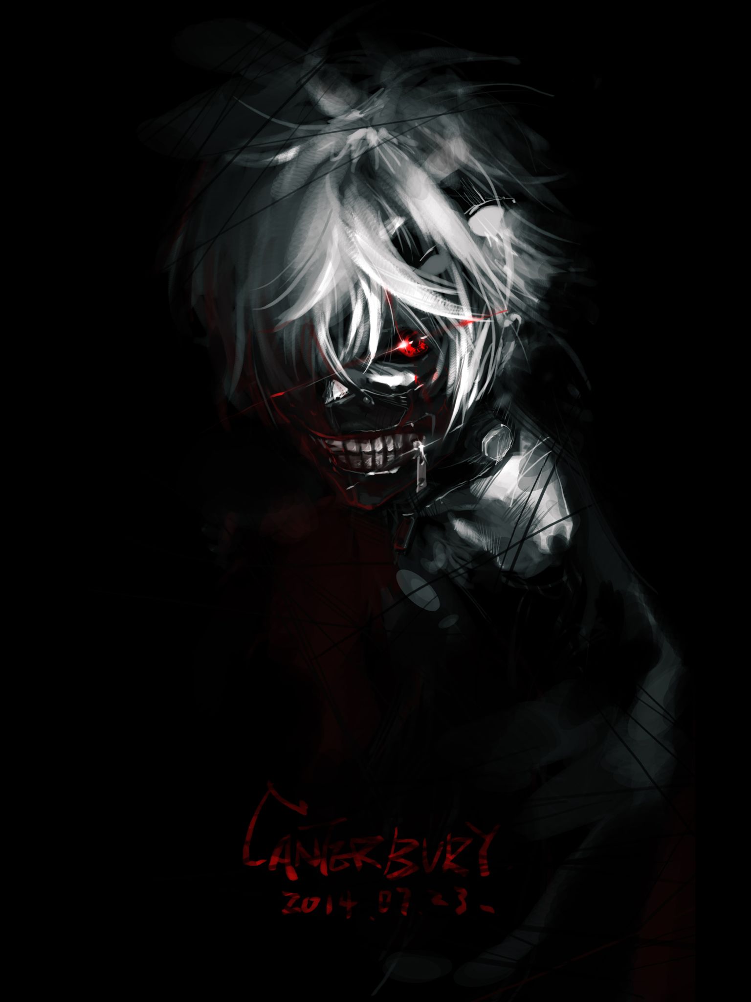 Handy-Wallpaper Animes, Ken Kanek, Tokyo Ghoul kostenlos herunterladen.