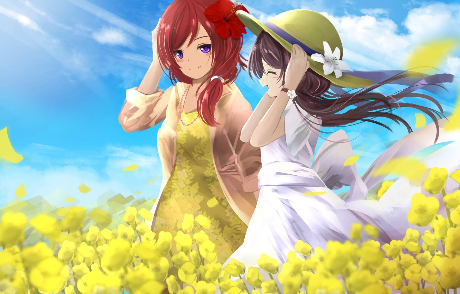 Laden Sie das Animes, Maki Nishikino, Nico Yazawa, Liebesleben!-Bild kostenlos auf Ihren PC-Desktop herunter