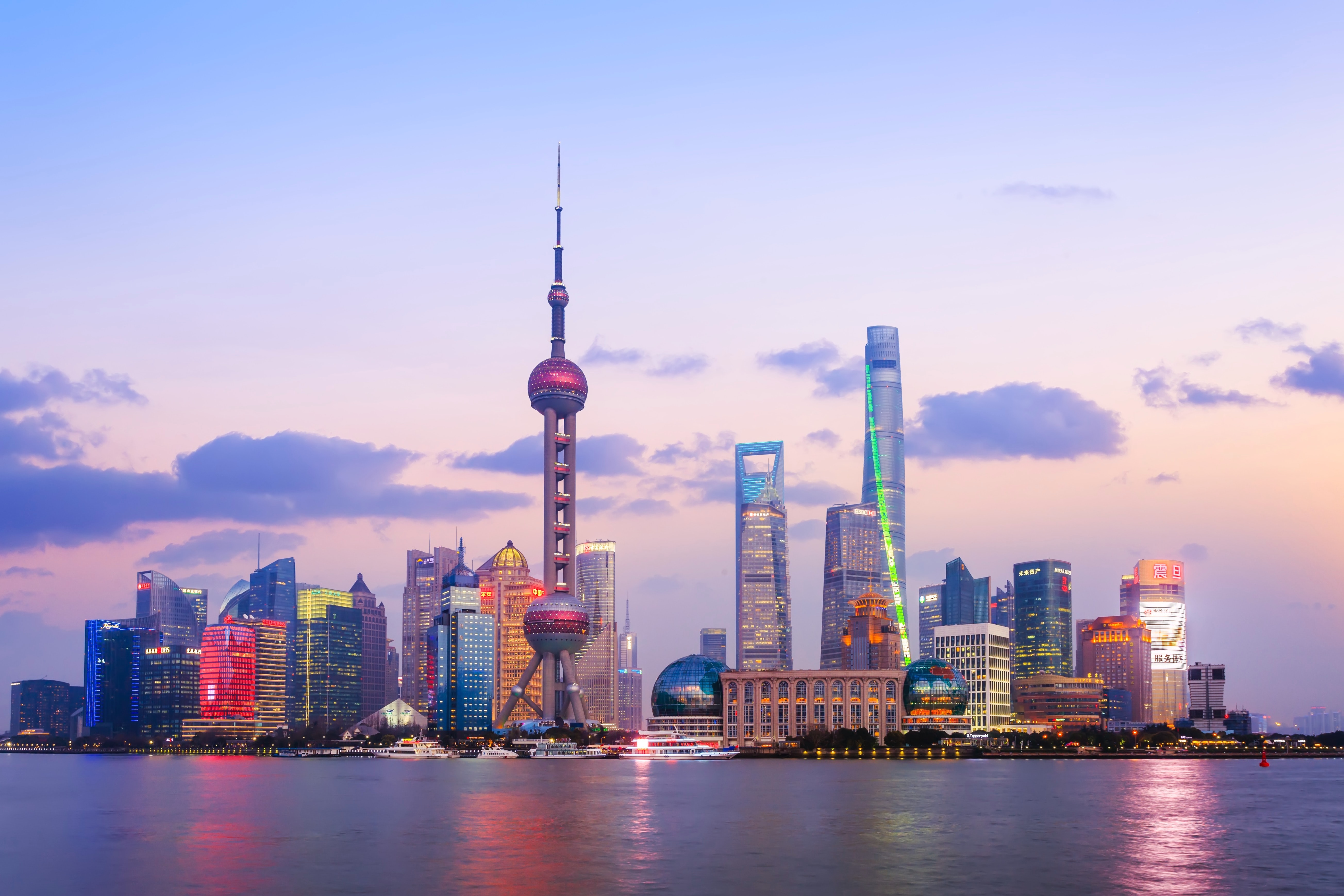 PCデスクトップに都市, 街, 超高層ビル, 上海, スカイライン, マンメイド, 東方明珠塔画像を無料でダウンロード