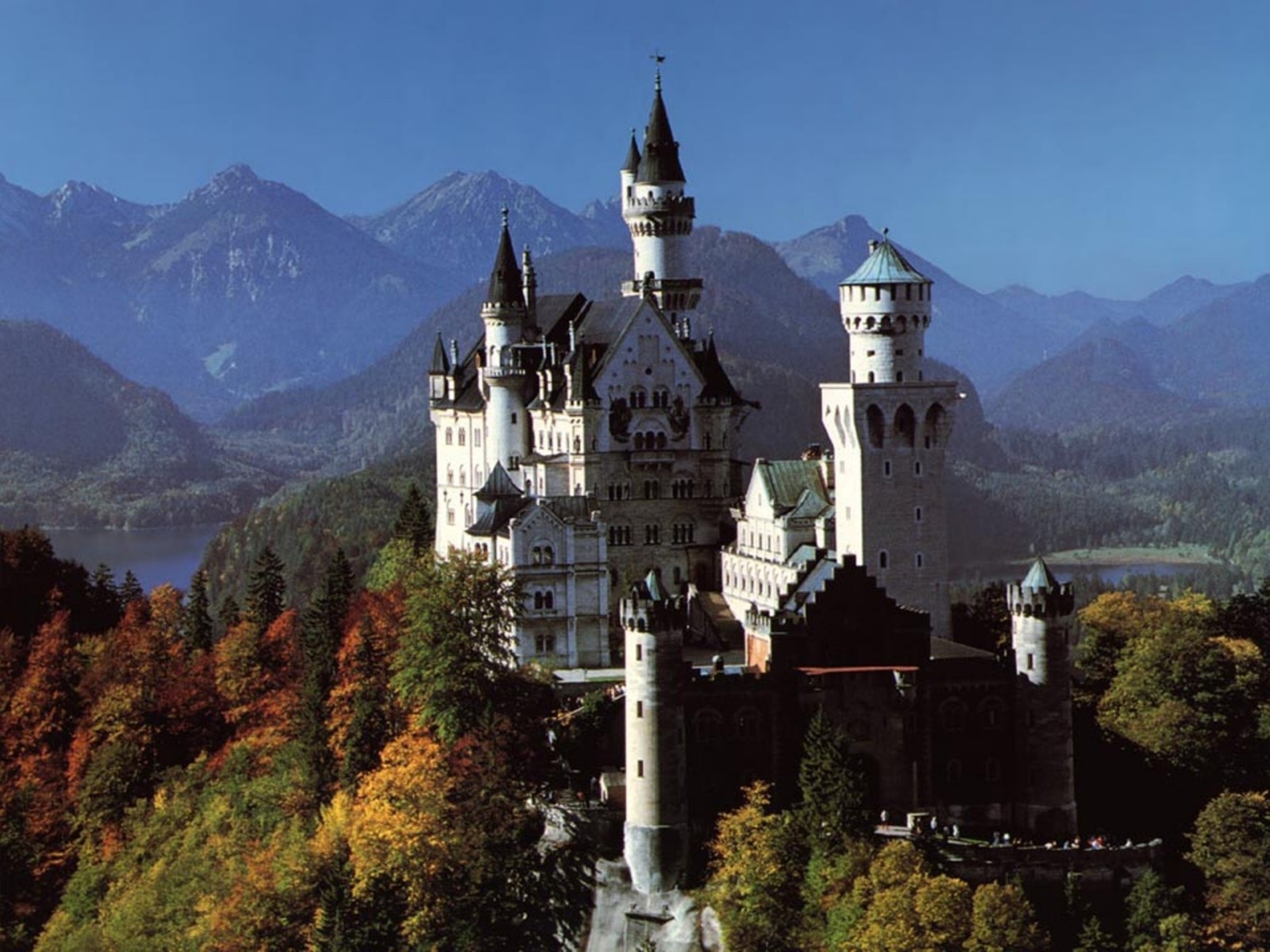 Laden Sie das Schlösser, Schloss Neuschwanstein, Menschengemacht-Bild kostenlos auf Ihren PC-Desktop herunter