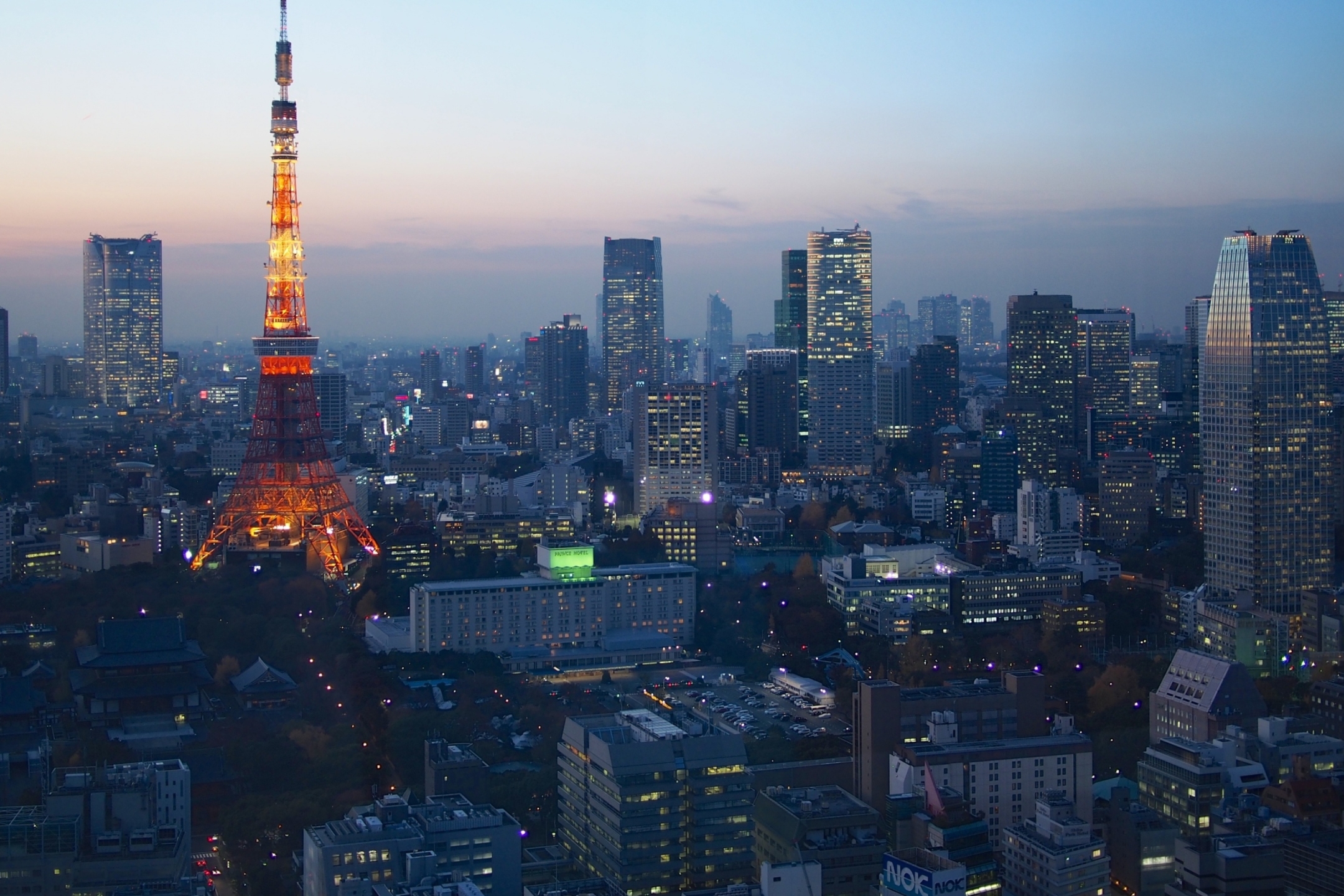 PCデスクトップに都市, 日本, 東京, トワイライト, マンメイド, 東京タワー画像を無料でダウンロード