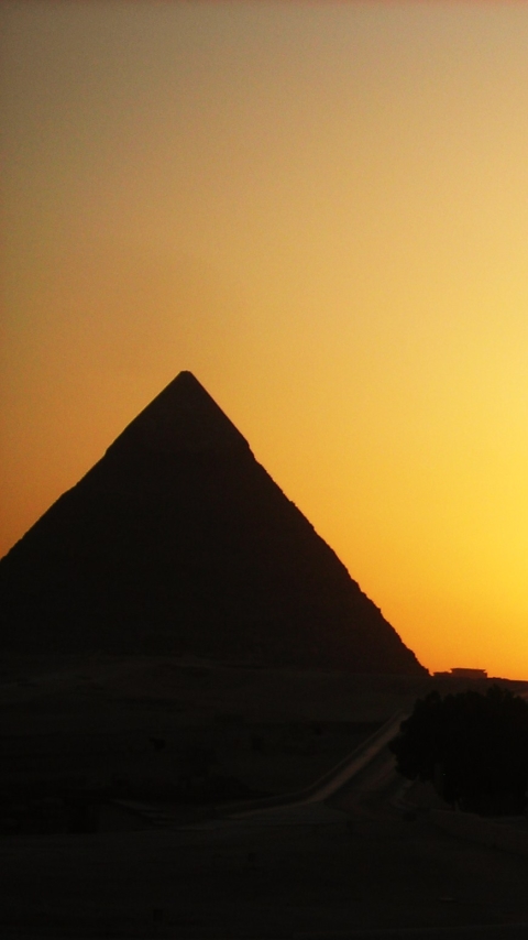 Download mobile wallpaper Sunset, Pyramid, Man Made for free.