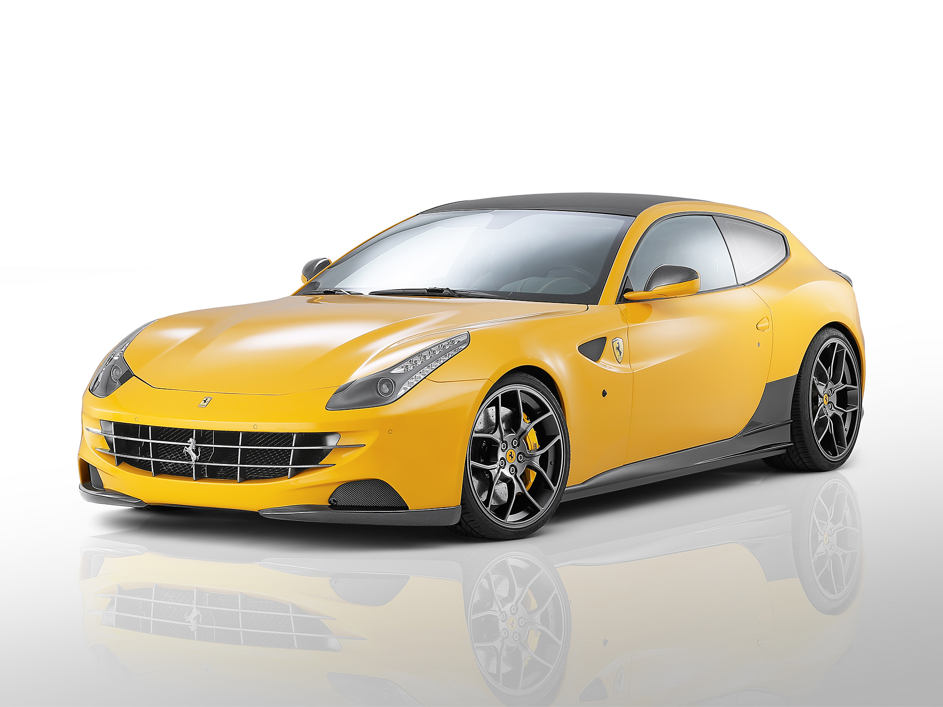 Handy-Wallpaper Ferrari, Autos, Fahrzeuge, Gelbes Auto, Ferrari Ff kostenlos herunterladen.