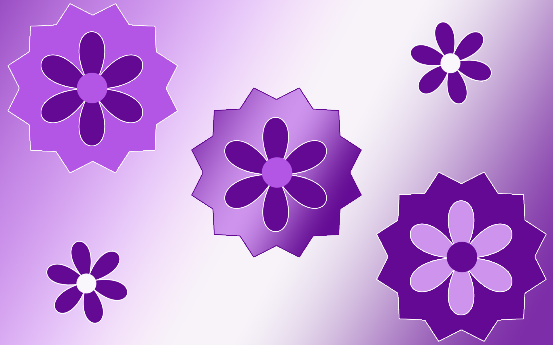 Download mobile wallpaper Flowers, Flower, Purple, Gradient, Shapes, Artistic, Geometry for free.