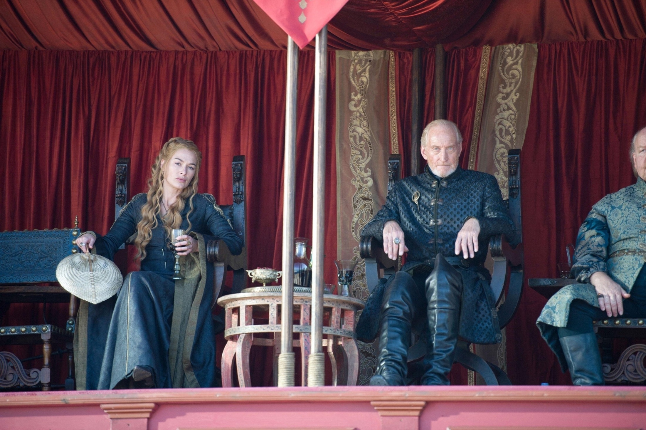 Baixar papel de parede para celular de Programa De Tv, A Guerra Dos Tronos, Lena Headey, Cersei Lannister, Tywin Lannister gratuito.