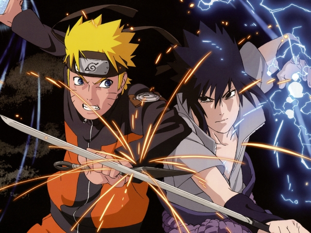 Download mobile wallpaper Anime, Naruto, Sasuke Uchiha, Naruto Uzumaki for free.