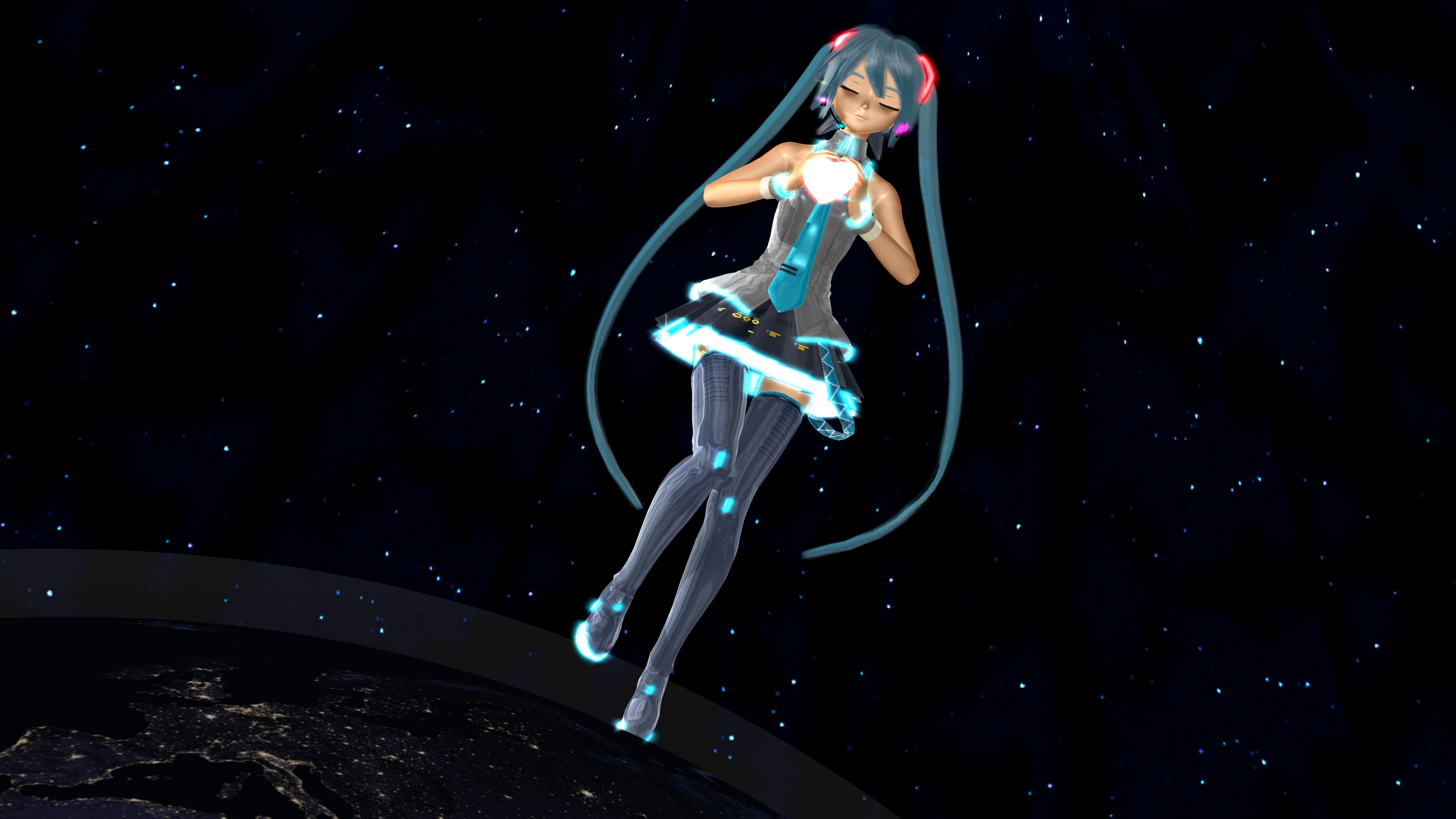 Free download wallpaper Anime, Love, Earth, Vocaloid, Blue Hair, Hatsune Miku on your PC desktop